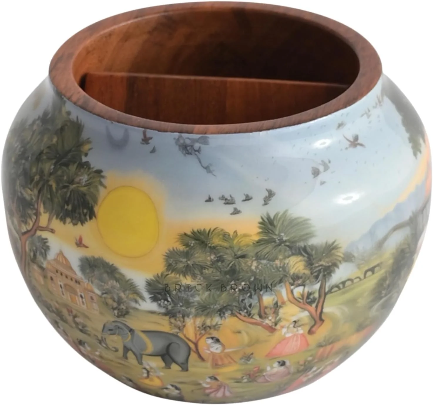 جا قاشقی چوبی ممتاز Brick Brown® مدل Saga، استند قاشق چنگال برای آشپزخانه | جا قاشقی برای میز غذاخوری | استند نگهدارنده چوبی با قسمت جداشدنی (14.5x14.5x11.4 سانتی متر) جا قاشقی چوبی ممتاز Brick Brown® مدل Saga، استند قاشق چنگال برای آشپزخانه | جا قاشقی برای میز غذاخوری | استند نگهدارنده چوبی با قسمت جداشدنی (14.5x14.5x11.4 سانتی متر)