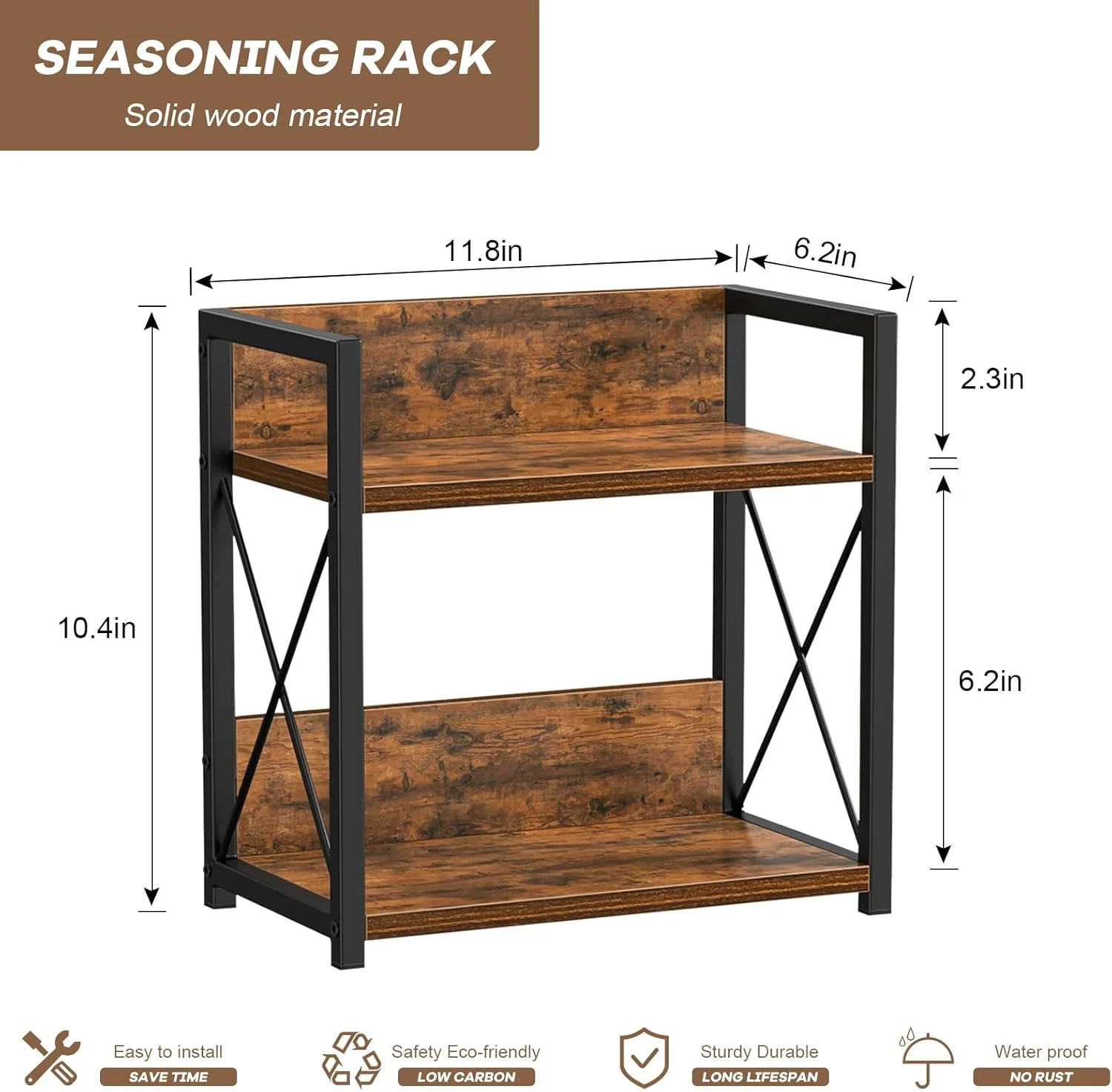 قفسه چوبی آشپزخانه Beauenty، سازمان دهنده قفسه ادویه دو طبقه برای انبار، قفسه پیشخوان آشپزخانه، سازمان دهنده لوازم جانبی قهوه، قفسه ادویه (قهوه ای) قفسه چوبی آشپزخانه Beauenty، سازمان دهنده قفسه ادویه دو طبقه برای انبار، قفسه پیشخوان آشپزخانه، سازمان دهنده لوازم جانبی قهوه، قفسه ادویه (قهوه ای)