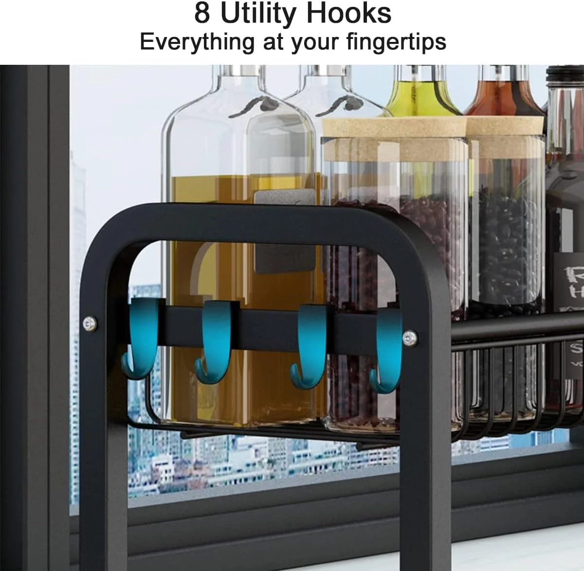 ارگانایزر قفسه ادویه عربست، قفسه نگهداری ادویه فلزی تاشو بزرگ 2 طبقه برای روی کابینت با روکش قفسه، ارگانایزر چاشنی قفسه ادویه نگهداری روی کابینت آشپزخانه برای دفتر آشپزخانه (مشکی) ارگانایزر قفسه ادویه عربست، قفسه نگهداری ادویه فلزی تاشو بزرگ 2 طبقه برای روی کابینت با روکش قفسه، ارگانایزر چاشنی قفسه ادویه نگهداری روی کابینت آشپزخانه برای دفتر آشپزخانه (مشکی)