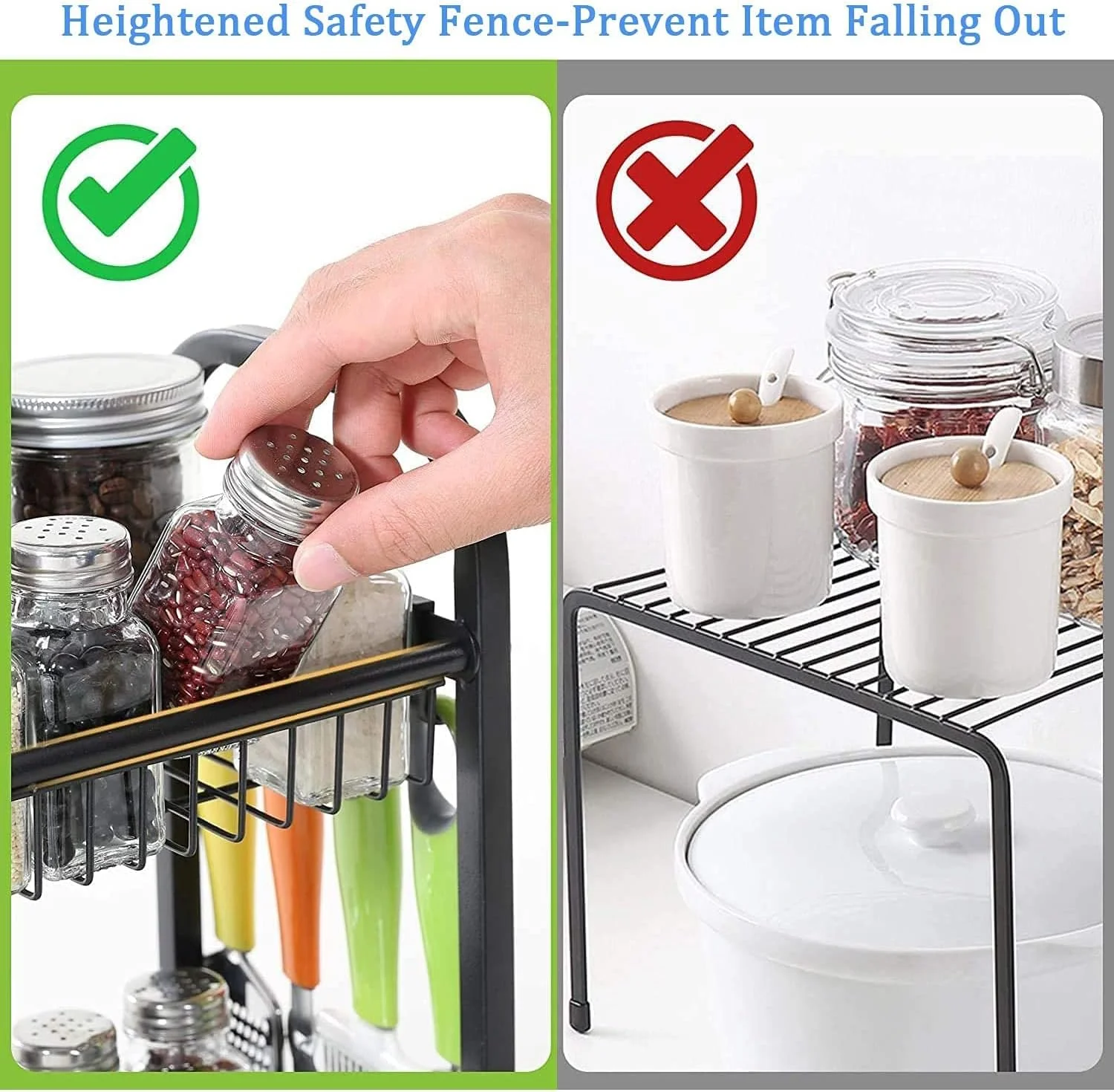 ارگانایزر قفسه ادویه عربست، قفسه نگهداری ادویه فلزی تاشو بزرگ 2 طبقه برای روی کابینت با روکش قفسه، ارگانایزر چاشنی قفسه ادویه نگهداری روی کابینت آشپزخانه برای دفتر آشپزخانه (مشکی) ارگانایزر قفسه ادویه عربست، قفسه نگهداری ادویه فلزی تاشو بزرگ 2 طبقه برای روی کابینت با روکش قفسه، ارگانایزر چاشنی قفسه ادویه نگهداری روی کابینت آشپزخانه برای دفتر آشپزخانه (مشکی)