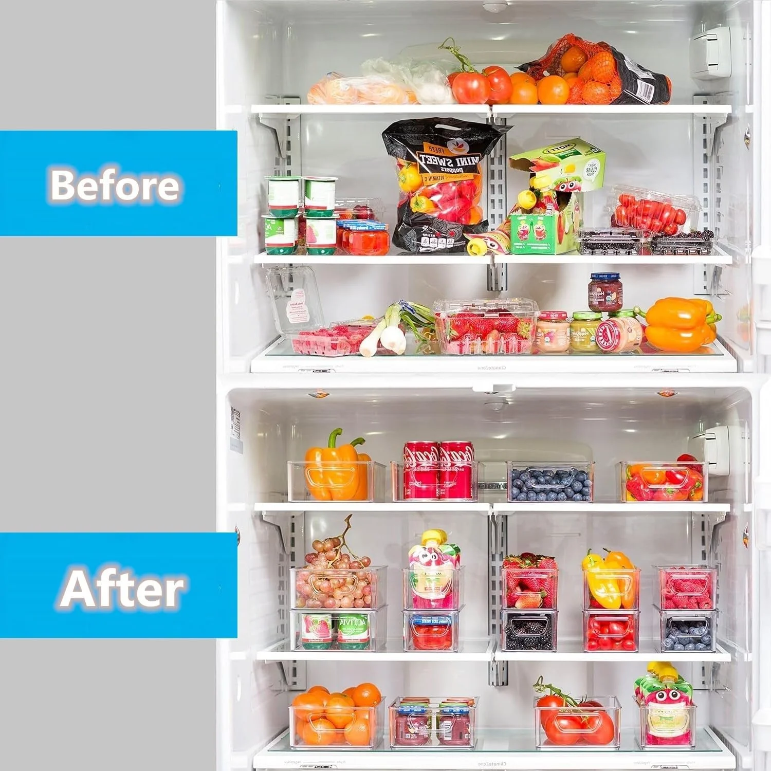 بسته 8 عددی سطل های سازمان دهنده پلاستیکی شفاف Beauenty، جعبه های نگهداری یخچال، ظروف نگهداری مواد غذایی با دسته، برای سازماندهی یخچال، کابینت، آشپزخانه، پیشخوان، کمد، فریزر بسته 8 عددی سطل های سازمان دهنده پلاستیکی شفاف Beauenty، جعبه های نگهداری یخچال، ظروف نگهداری مواد غذایی با دسته، برای سازماندهی یخچال، کابینت، آشپزخانه، پیشخوان، کمد، فریزر