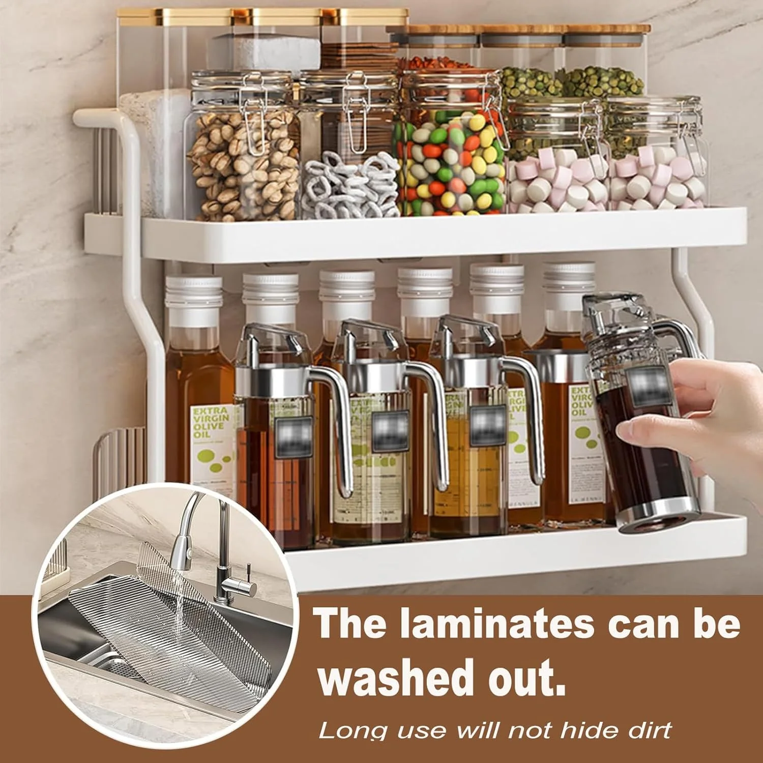 ارگانایزر ادویه ANTOLE، قفسه ادویه 2 طبقه رومیزی، ارگانایزر ادویه دیواری، نگهداری ادویه آشپزخانه، قفسه ارگانایزر کابینت، قفسه ادویه ایستاده برای کابینت، انبار، حمام ارگانایزر ادویه ANTOLE، قفسه ادویه 2 طبقه رومیزی، ارگانایزر ادویه دیواری، نگهداری ادویه آشپزخانه، قفسه ارگانایزر کابینت، قفسه ادویه ایستاده برای کابینت، انبار، حمام