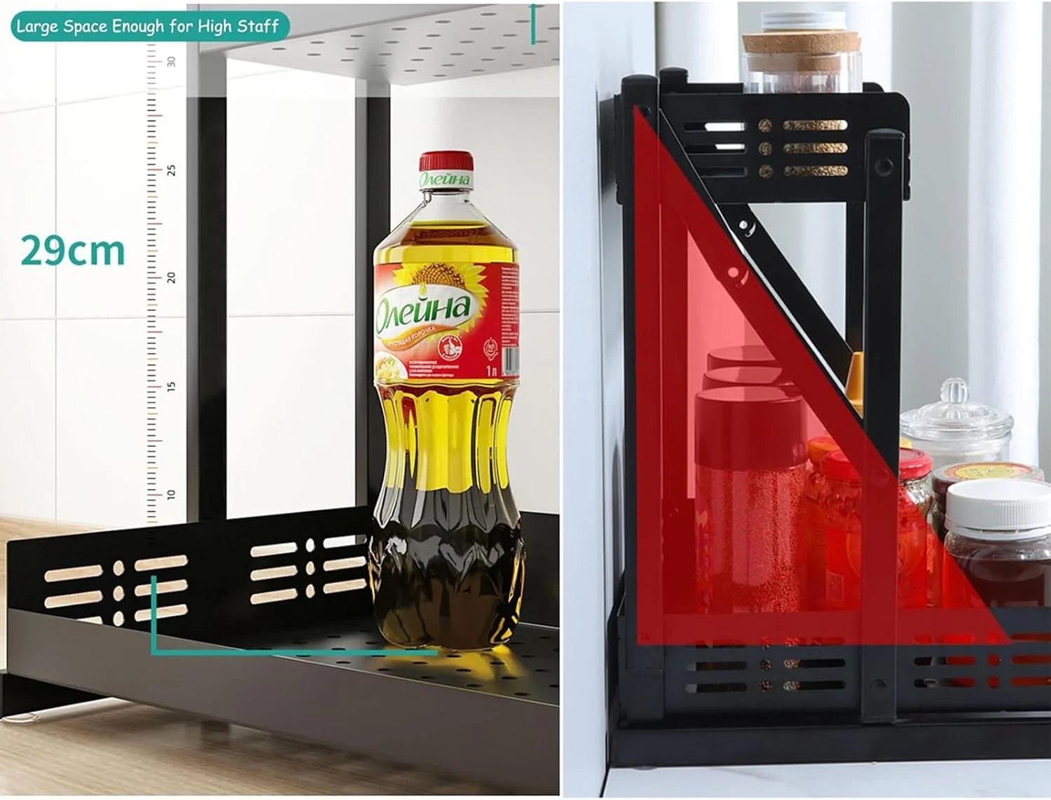 ارگانایزر دو طبقه ادویه ANTOLE برای کابینت، قفسه آشپزخانه قابل چیدن روی میز، قفسه نگهداری تاشو برای شیشه ها، صرفه جویی در فضا و بادوام، مناسب برای آشپزخانه، روی میز، انبار، کمد ارگانایزر دو طبقه ادویه ANTOLE برای کابینت، قفسه آشپزخانه قابل چیدن روی میز، قفسه نگهداری تاشو برای شیشه ها، صرفه جویی در فضا و بادوام، مناسب برای آشپزخانه، روی میز، انبار، کمد