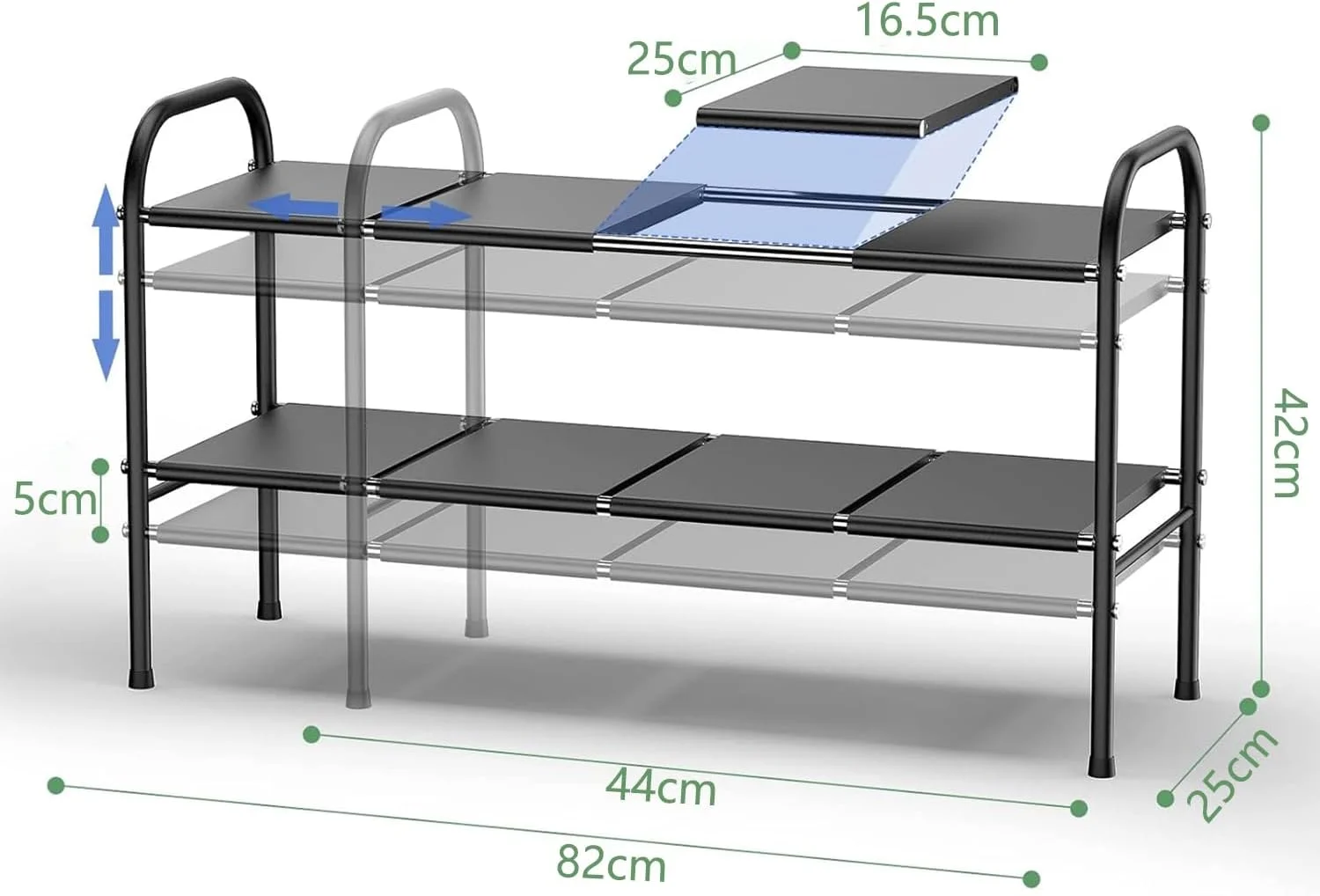 قفسه زیر سینک آشپزخانه Angju، قفسه سازمان دهنده کابینت قابل گسترش با پنل های جداشدنی برای نگهداری در آشپزخانه و حمام