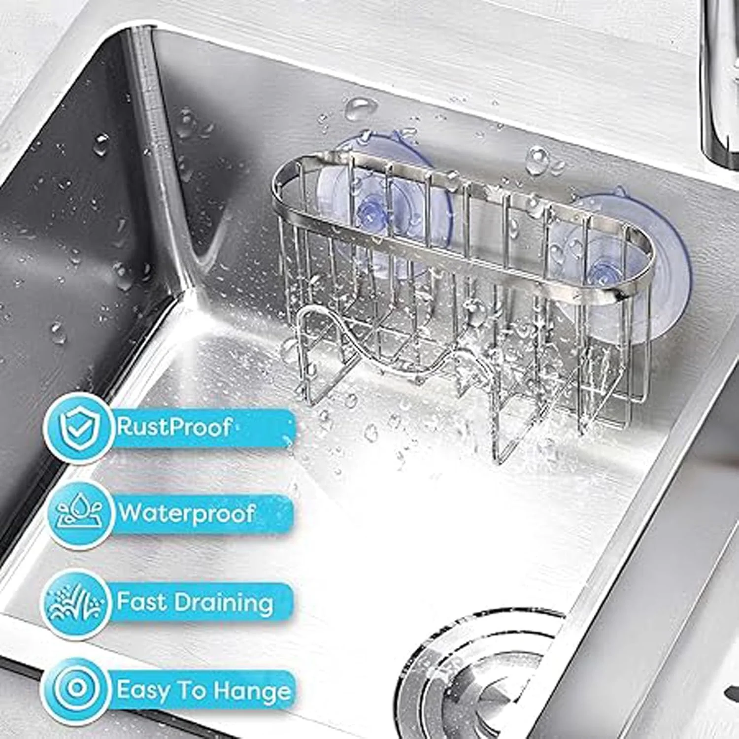 جا اسکاچی سینک ظرفشویی آلمکا کوز مدل 3 در 1، سبد استیل ضد زنگ، آویز سینک M شکل با مکنده، جا دستمال ظرفشویی ضد زنگ، نگهدارنده درپوش سینک برای برس جا اسکاچی سینک ظرفشویی آلمکا کوز مدل 3 در 1، سبد استیل ضد زنگ، آویز سینک M شکل با مکنده، جا دستمال ظرفشویی ضد زنگ، نگهدارنده درپوش سینک برای برس