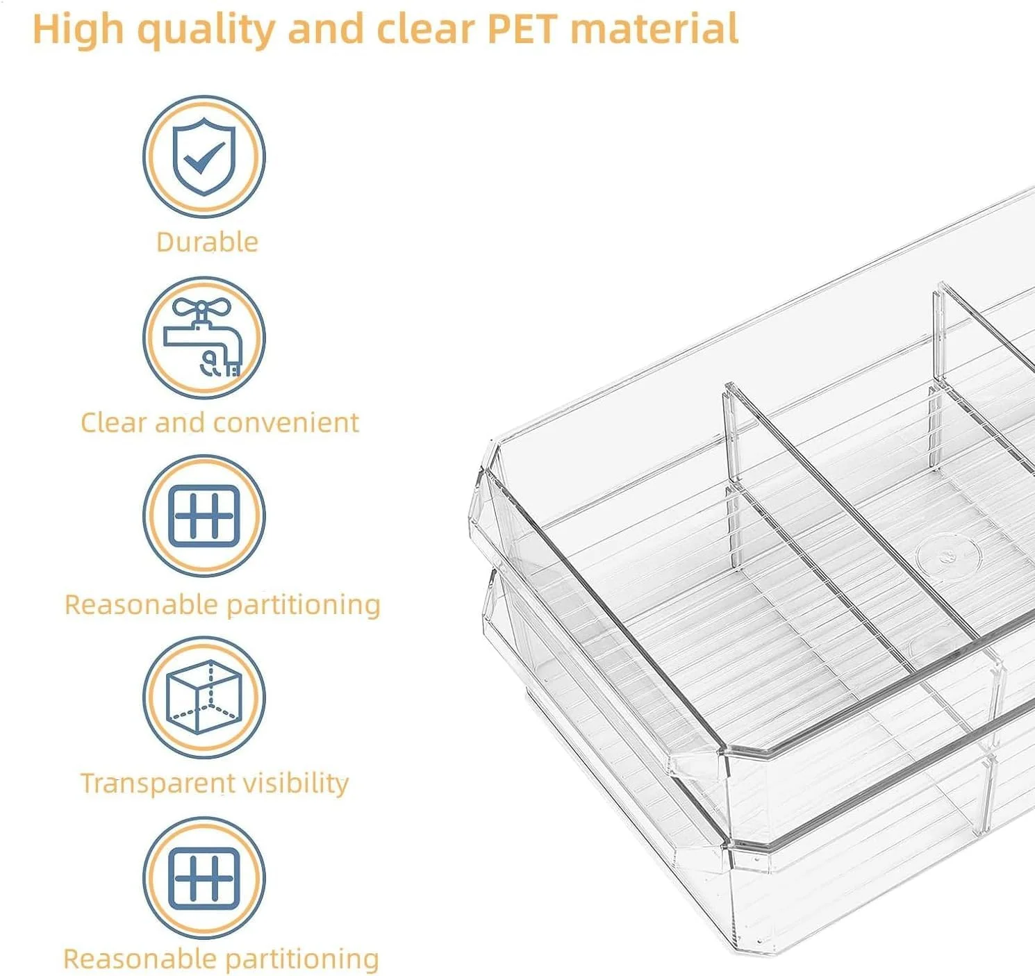سازمان دهنده کابینت دو طبقه کشویی با جداکننده - محفظه شفاف برای نگهداری وسایل حمام و آشپزخانه، مناسب زیر سینک، انبار و سازماندهی داروها سازمان دهنده کابینت دو طبقه کشویی با جداکننده - محفظه شفاف برای نگهداری وسایل حمام و آشپزخانه، مناسب زیر سینک، انبار و سازماندهی داروها