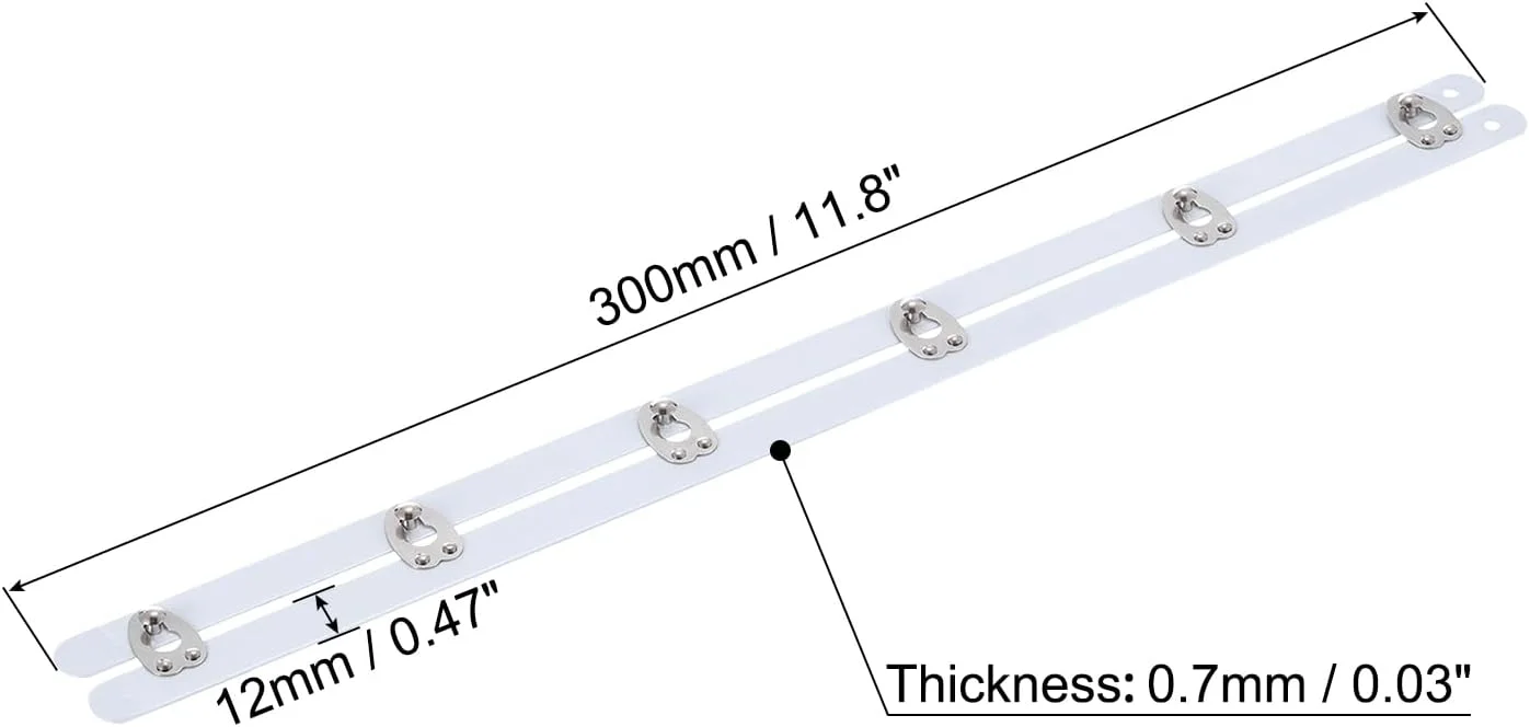 بست کرست QUARKZMAN، یک ست 30 سانتی‌متری استخوان فولادی سفید با دکمه‌های نقره‌ای، فنری، مناسب برای دوخت کرست، لباس مجلسی و لباس عروس
