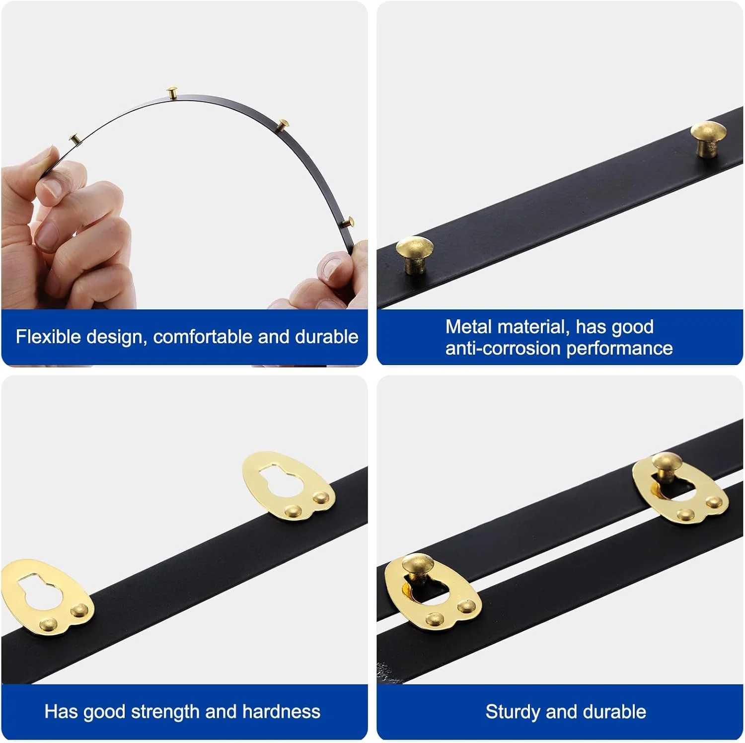 بست کرست QUARKZMAN، یک ست 30 سانتی‌متری استخوان فولادی سفید با دکمه‌های نقره‌ای، فنری، مناسب برای دوخت کرست، لباس مجلسی و لباس عروس