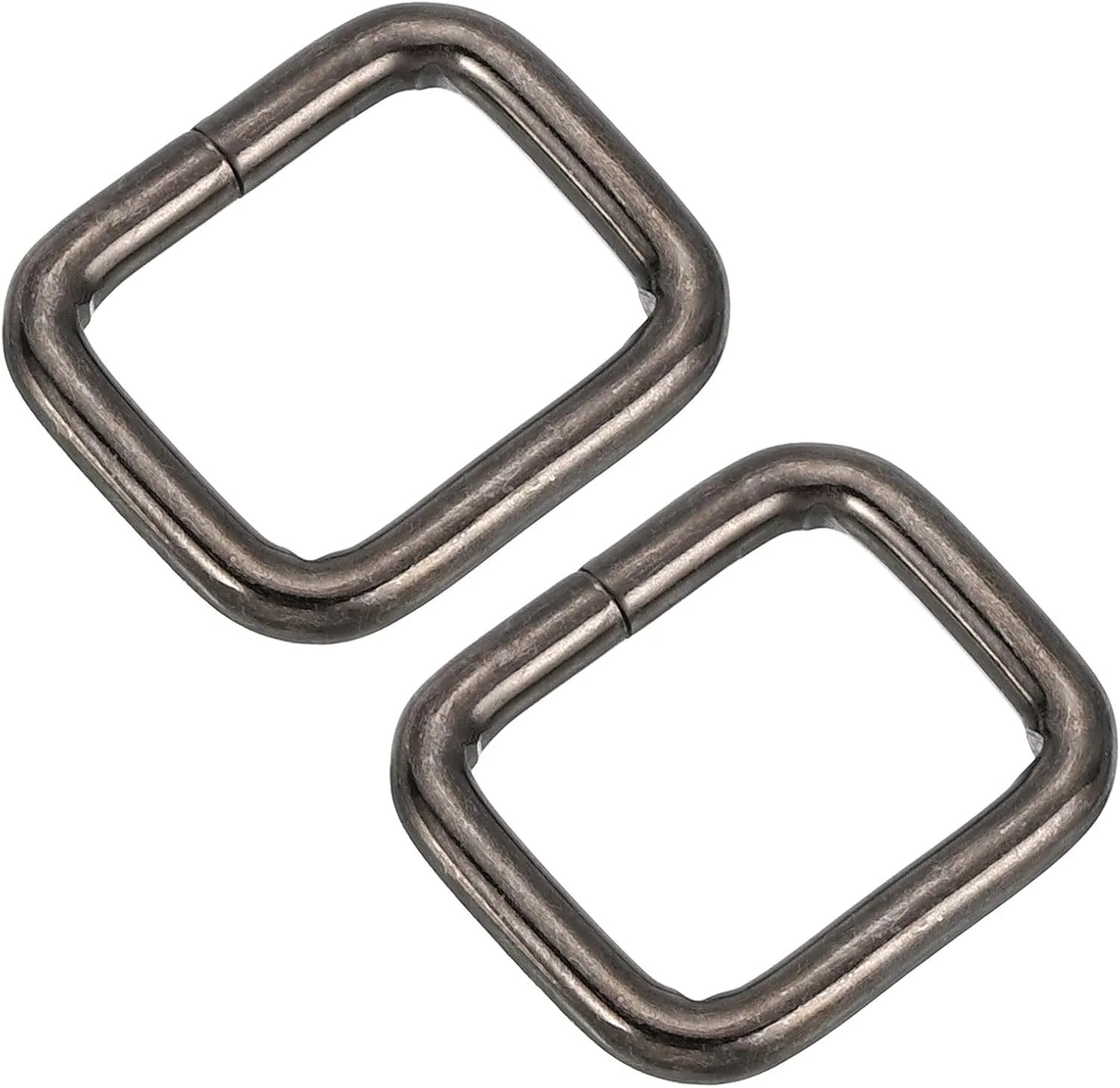سگک های حلقه ای مستطیلی فلزی QUARKZMAN، 20 x 16 میلی متر ابعاد داخلی، مناسب برای کیف، کمربند، لوازم جانبی DIY، مشکی متالیک، بسته 30 عددی