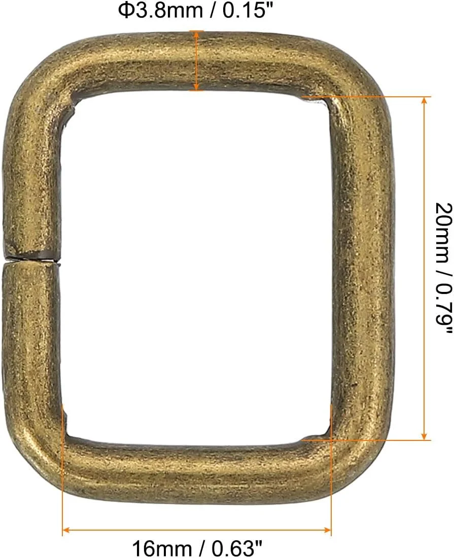 سگک فلزی مستطیلی QUARKZMAN بسته 30 عددی، ابعاد داخلی 20x16 میلی متر (0.79x0.63 اینچ) مناسب برای کیف، کمربند و لوازم جانبی DIY، رنگ برنزی سگک فلزی مستطیلی QUARKZMAN بسته 30 عددی، ابعاد داخلی 20x16 میلی متر (0.79x0.63 اینچ) مناسب برای کیف، کمربند و لوازم جانبی DIY، رنگ برنزی