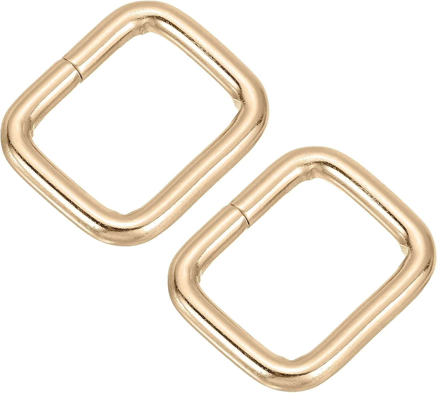 سگک های حلقه ای مستطیلی فلزی QUARKZMAN، 20x16 میلی متر (0.79x0.63 اینچ) ابعاد داخلی برای کیف، کمربند، لوازم جانبی DIY، رنگ طلایی، بسته 30 عددی