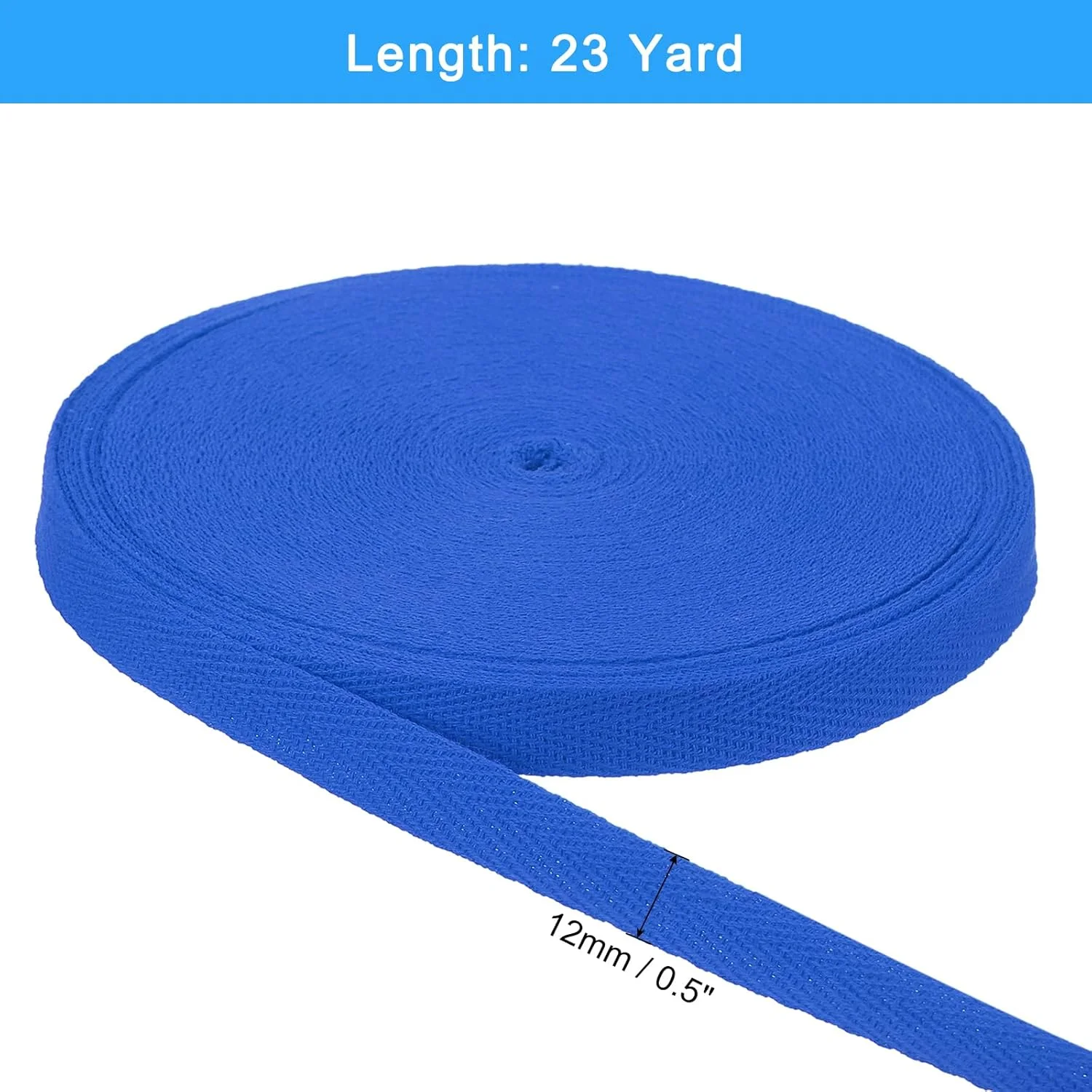 QUARKZMAN 21 Meters Cotton Twill Tape, 1/2 Inch Herringbone Weaving Bias Binding Tapes for Clothing Sewing, DIY Crafts (Light Blue) QUARKZMAN 21 Meters Cotton Twill Tape, 1/2 Inch Herringbone Weaving Bias Binding Tapes for Clothing Sewing, DIY Crafts (Light Blue)