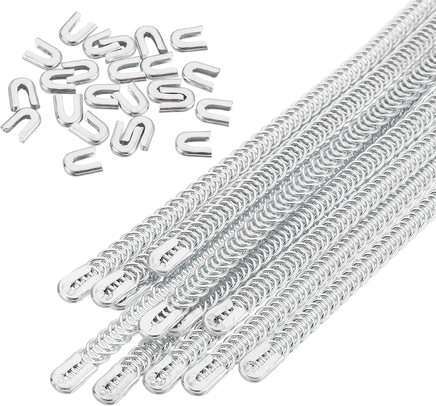 کوآرکزمان بسته 50 عددی فنرهای فلزی مارپیچ کرست، 1/4 × 14 اینچ فولاد کربنی گالوانیزه شده از پیش برش خورده با سرپوش برای کرست، لباس، لباس های فانتزی، صنایع دستی، خیاطی