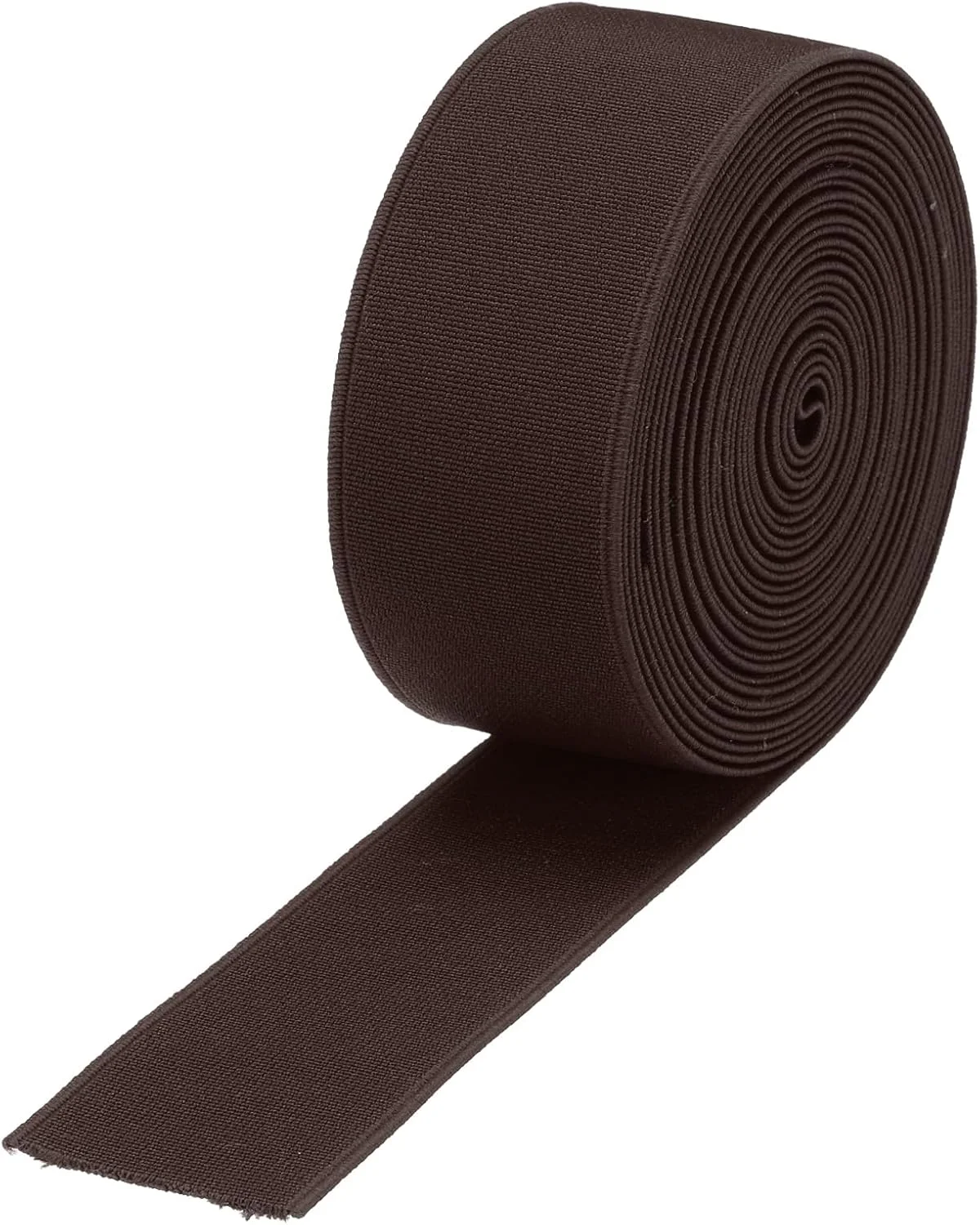 QUARKZMAN Elastic for Sewing 4cm 5 Yards/15 Feet Dark Brown High Elastic Knitted Elastic Spool for Wigs, Belts, Trousers