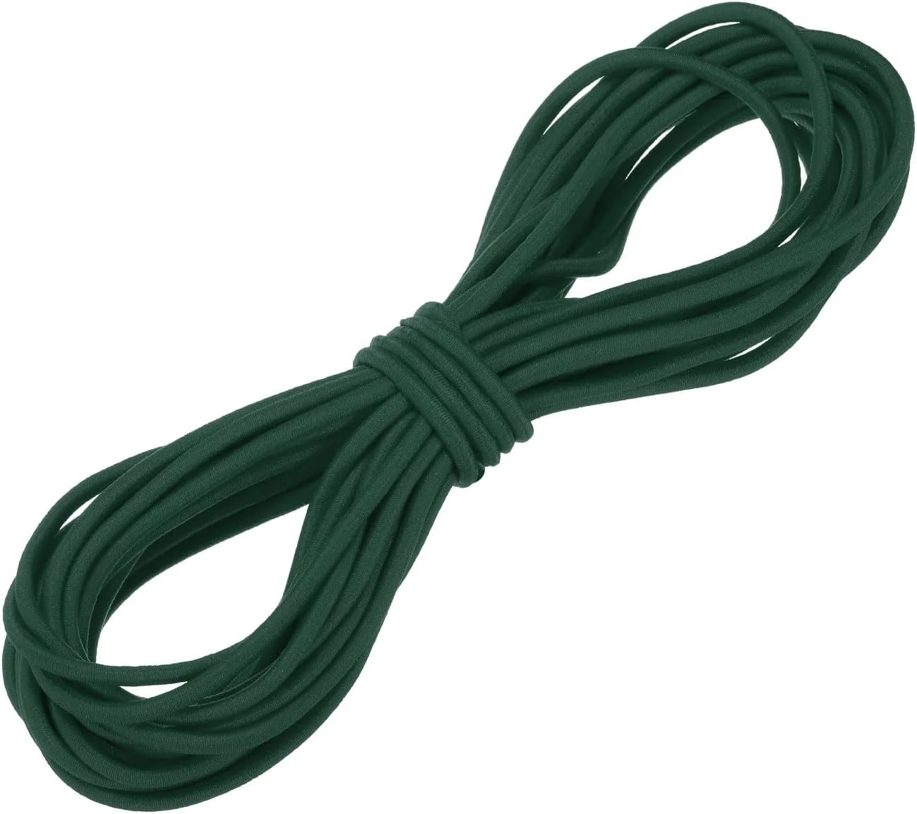 QUARKZMAN Elastic Rope Strong Stretch Cord Rope 5/32 Inch 11 Yards (4 mm x 10 m) Elastic Rope for DIY Sewing, Outdoor Camping, Attachment Straps, Deep Green