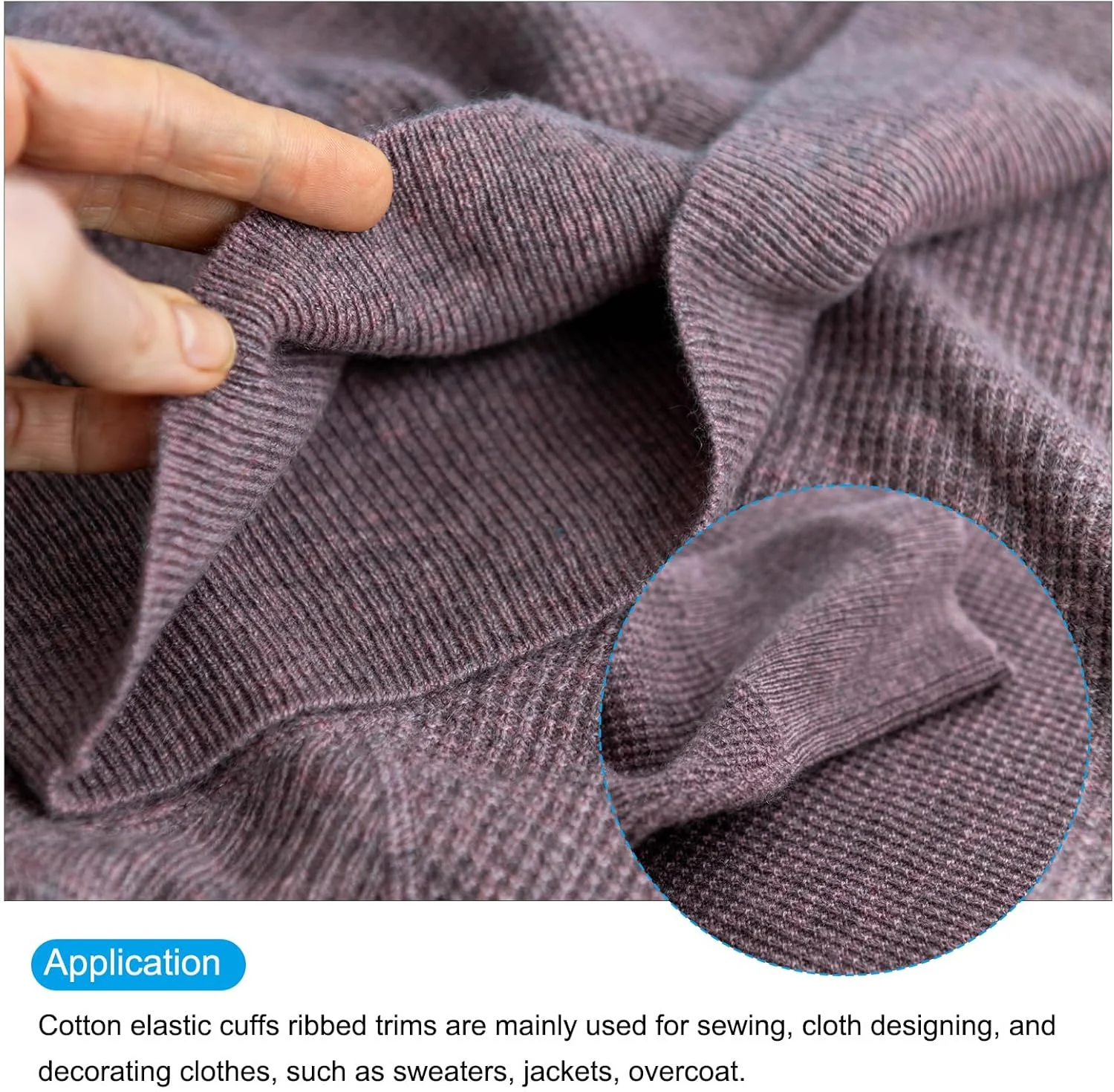 QUARKZMAN 39" Elastic Cuffs Ribbed Trim Cotton Fabric Ribbed Knit Elastic Ribbon Cuff Sleeve Sewing Belt, 10 Inch Wide Sky Blue QUARKZMAN 39" Elastic Cuffs Ribbed Trim Cotton Fabric Ribbed Knit Elastic Ribbon Cuff Sleeve Sewing Belt, 10 Inch Wide Sky Blue
