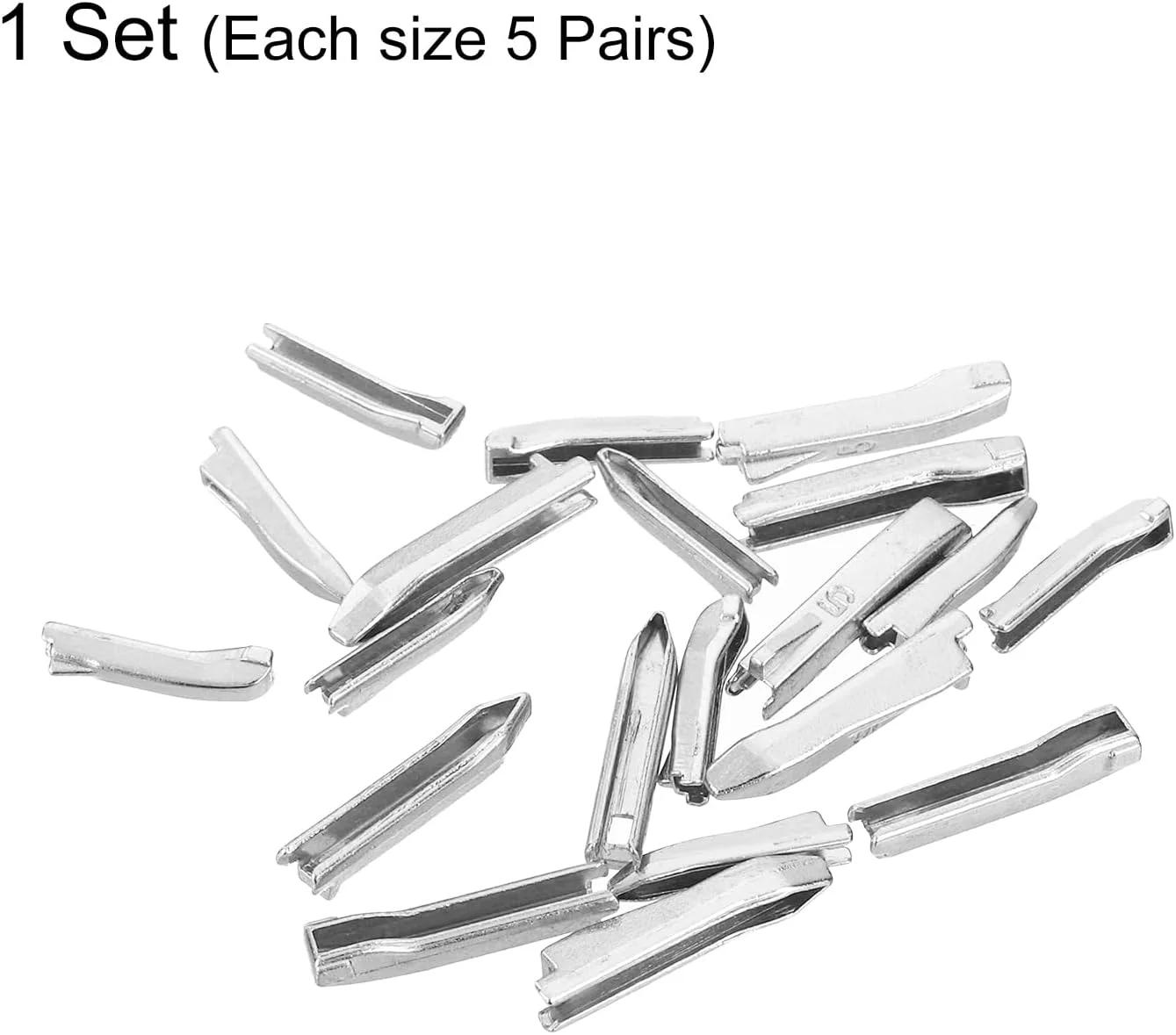 QUARKZMAN Double Open Zipper Repair Latch Kits, #3#5 Insert Pins for Jacket Coat Two Way Separating Zippers (White Gold, 10 Pairs) QUARKZMAN Double Open Zipper Repair Latch Kits, #3#5 Insert Pins for Jacket Coat Two Way Separating Zippers (White Gold, 10 Pairs)