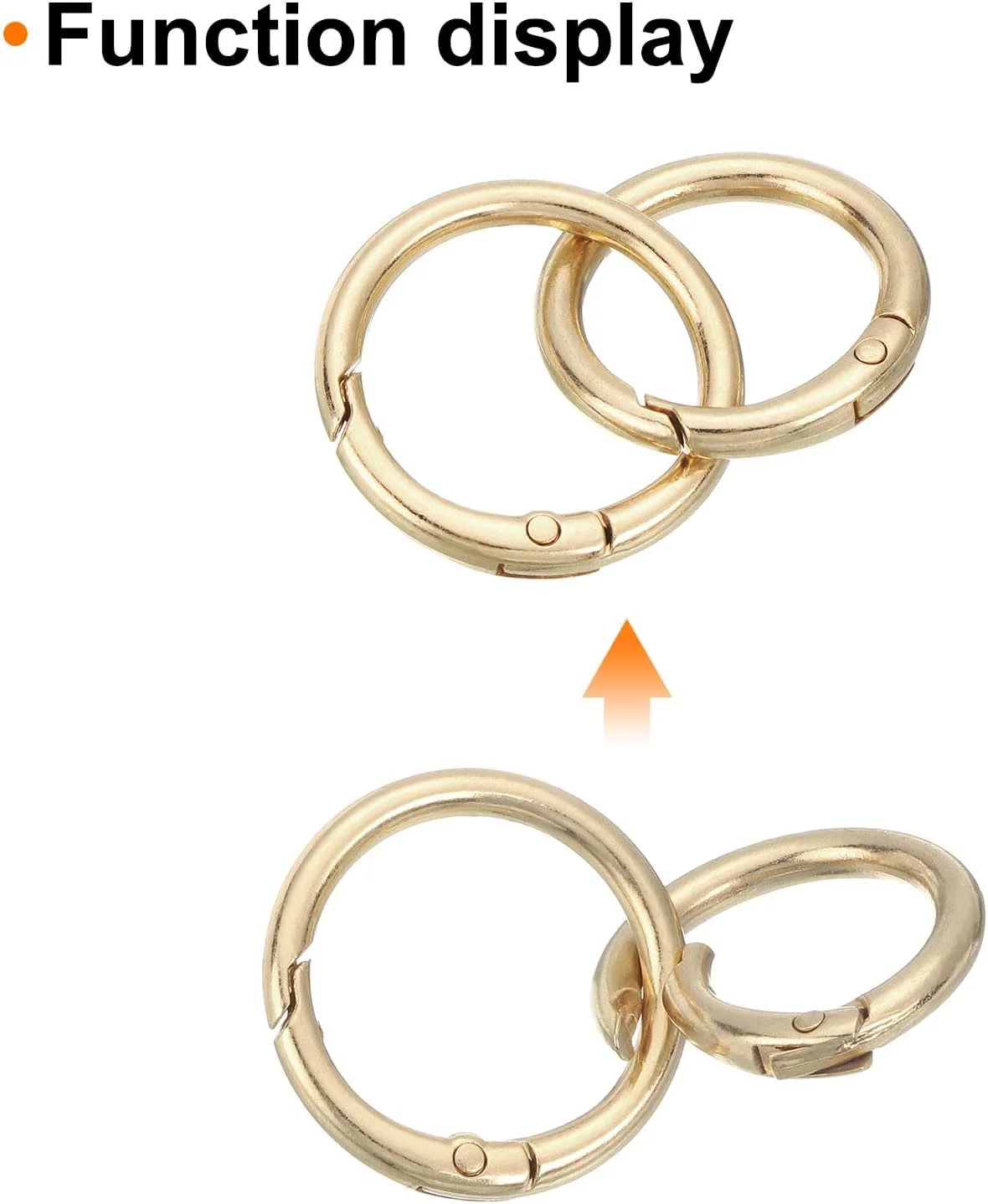 کوآرکزمان 10 عدد حلقه فنری ماشه ای گرد آلیاژ روی با قطر داخلی 1/2 اینچ (13 میلی متر)، لوازم جانبی DIY برای جاکلیدی، کیف دستی، آویز (طلایی) کوآرکزمان 10 عدد حلقه فنری ماشه ای گرد آلیاژ روی با قطر داخلی 1/2 اینچ (13 میلی متر)، لوازم جانبی DIY برای جاکلیدی، کیف دستی، آویز (طلایی)
