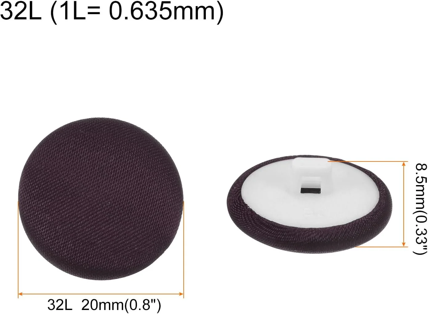 کوآرکزمان، بسته 10 عددی دکمه پارچه ای 32 لیتری، دکمه های خیاطی پلاستیکی گرد 20 میلی متری برای کت و شلوار، لباس، بلوز، بنفش تیره کوآرکزمان، بسته 10 عددی دکمه پارچه ای 32 لیتری، دکمه های خیاطی پلاستیکی گرد 20 میلی متری برای کت و شلوار، لباس، بلوز، بنفش تیره