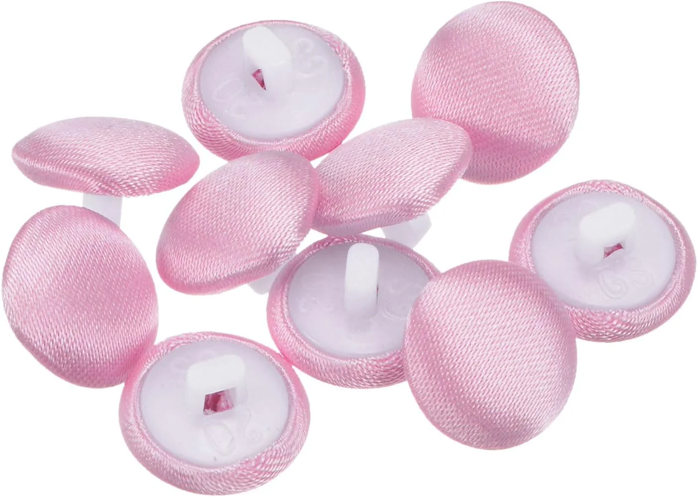 دکمه های پارچه ای کوارکزمن، 10 عدد، 20 لیتری، دکمه های خیاطی پلاستیکی گرد 12.5 میلی متری برای کت و شلوار، لباس، بلوز، صورتی