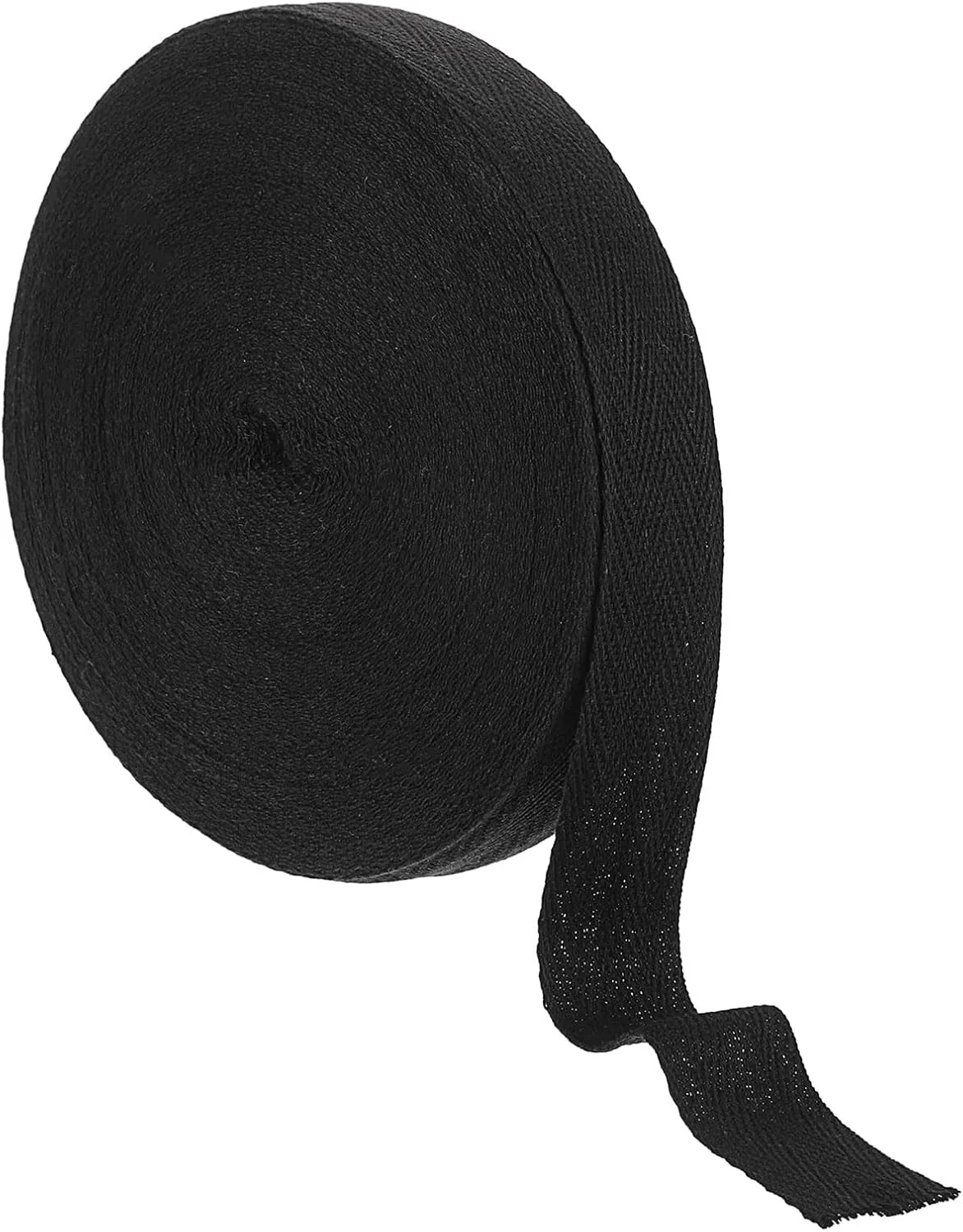 نوار اریب پنبه‌ای 0.98 اینچی QUARKZMAN، رول 22 یاردی نوار جناغی، نوار اریب برای خیاطی و صنایع دستی DIY، مشکی