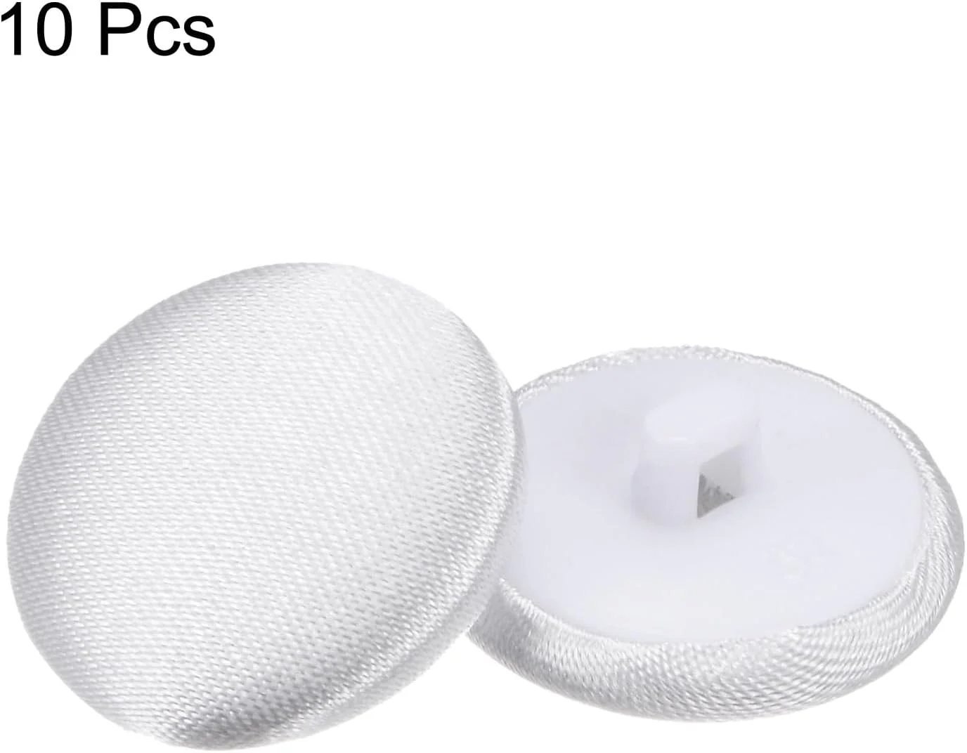 کوآرکزمان، بسته 10 عددی دکمه پارچه ای 32 لیتری، دکمه های خیاطی پلاستیکی گرد 20 میلی متری برای لباس، بلوز، سفید