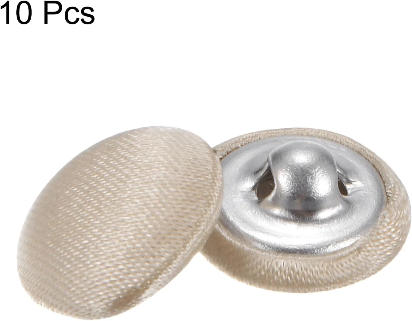 کوآرکزمان بسته 10 عددی دکمه پارچه ای 20 لیتری، دکمه های فلزی گرد 12.5 میلی متری برای کت و شلوار، لباس، بلوز، ژاکت، قهوه ای صورتی
