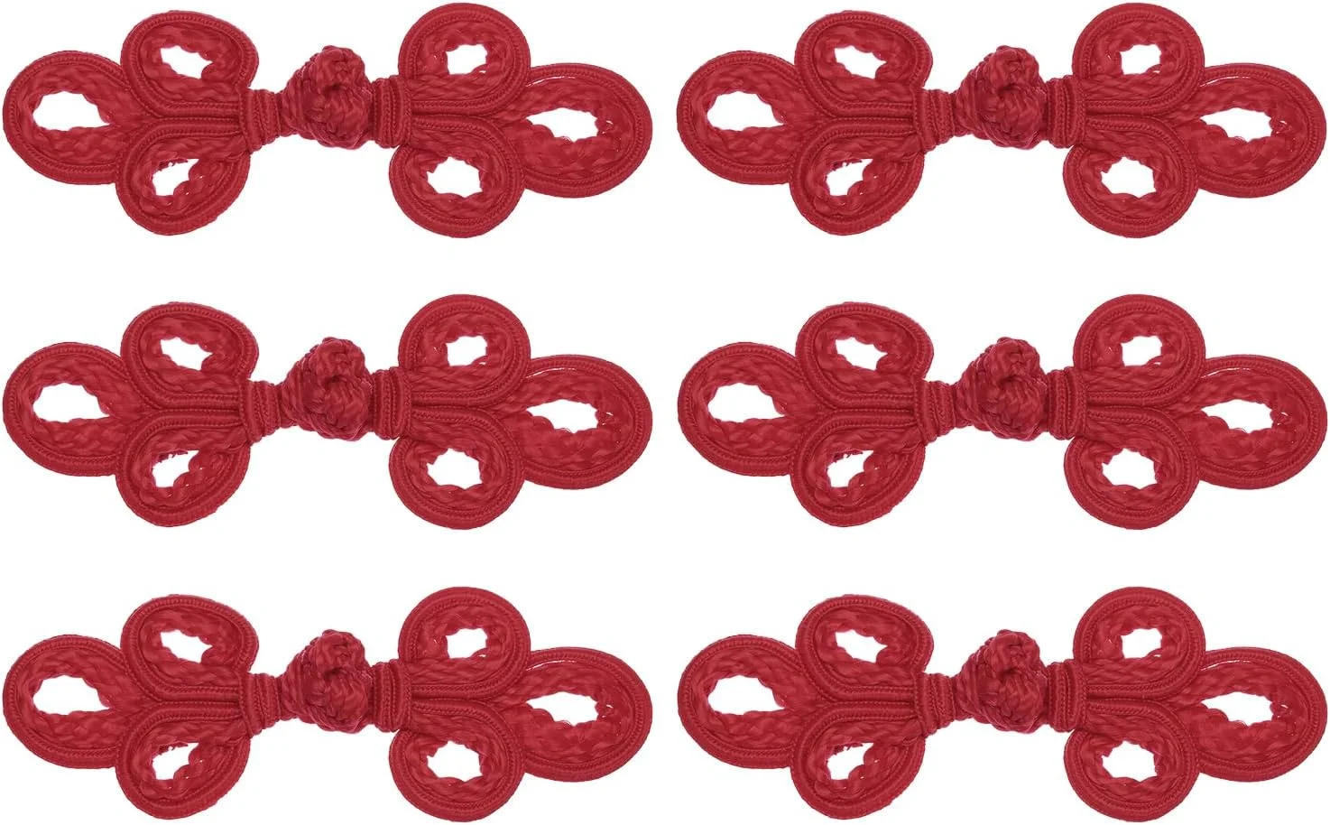 دکمه های قورباغه ای گره چینی QUARKZMAN، 6 جفت، بست دکمه ای بنفش قرمز برای دوخت لباس، شنل، ژاکت، لباس عروس