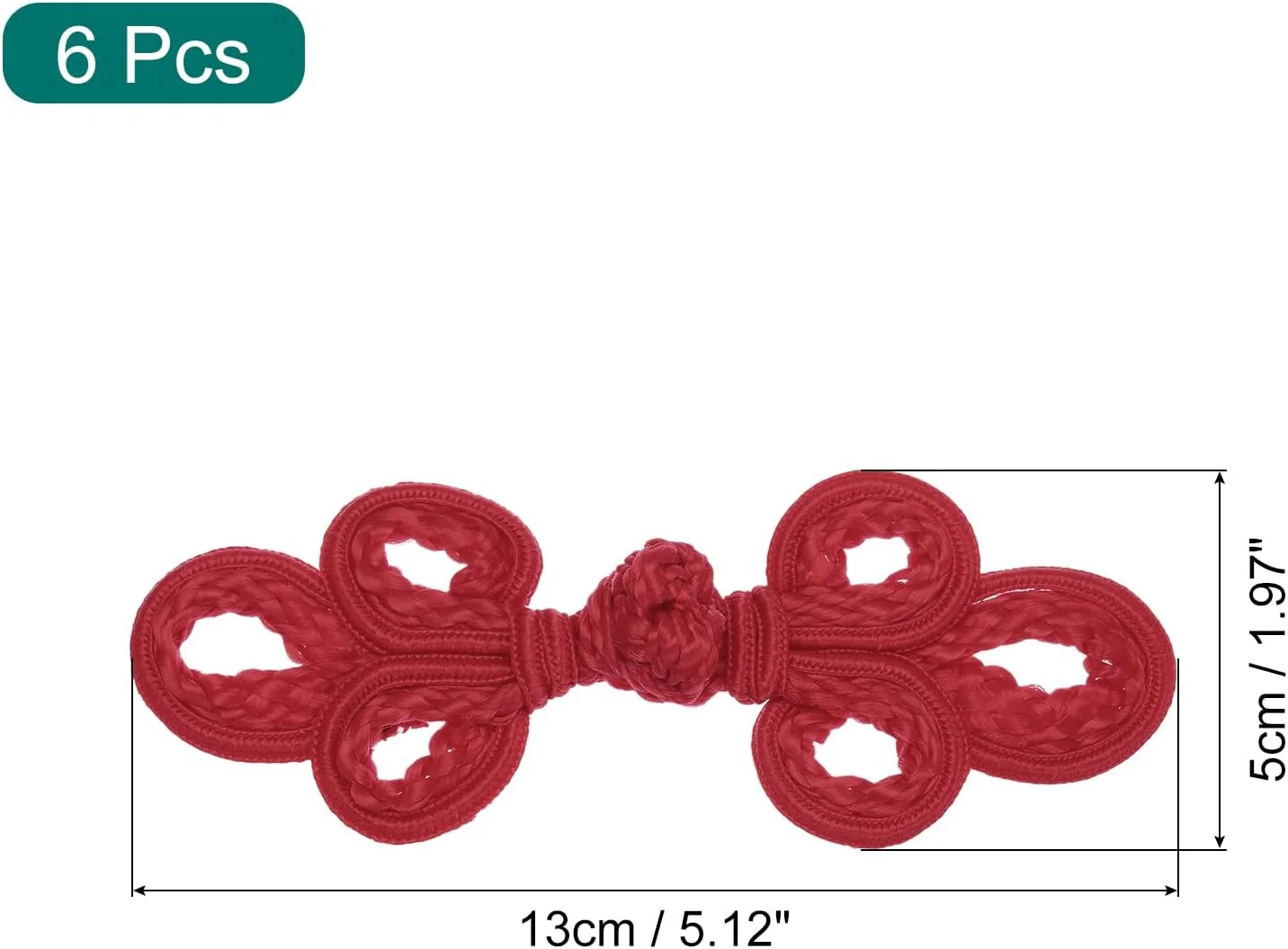 دکمه های قورباغه ای گره چینی QUARKZMAN، 6 جفت، بست دکمه ای بنفش قرمز برای دوخت لباس، شنل، ژاکت، لباس عروس