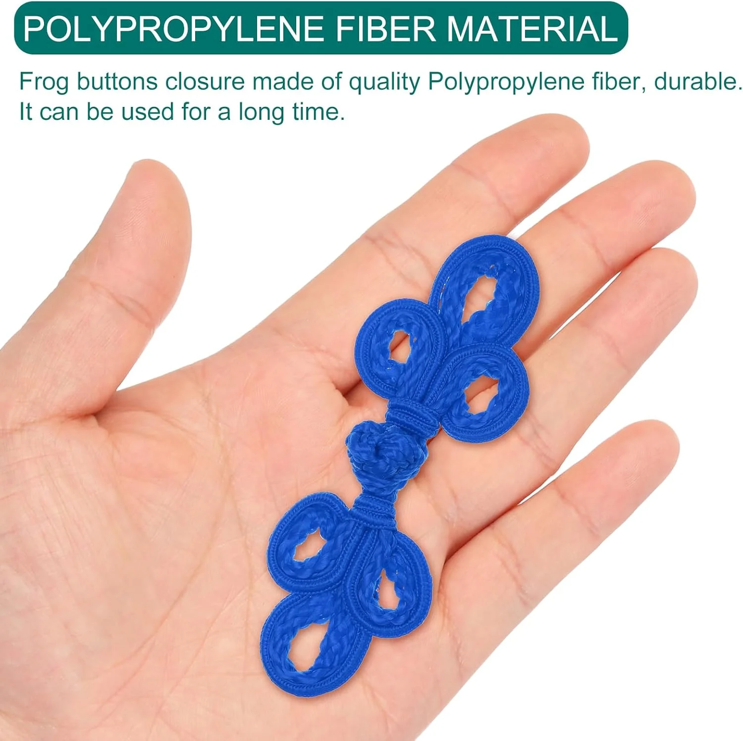 QUARKZMAN 10 جفت دکمه گره قورباغه ای چینی آبی برای دوخت و دوز، مناسب برای دوخت کت، شنل، ژاکت، لباس عروس و غیره QUARKZMAN 10 جفت دکمه گره قورباغه ای چینی آبی برای دوخت و دوز، مناسب برای دوخت کت، شنل، ژاکت، لباس عروس و غیره