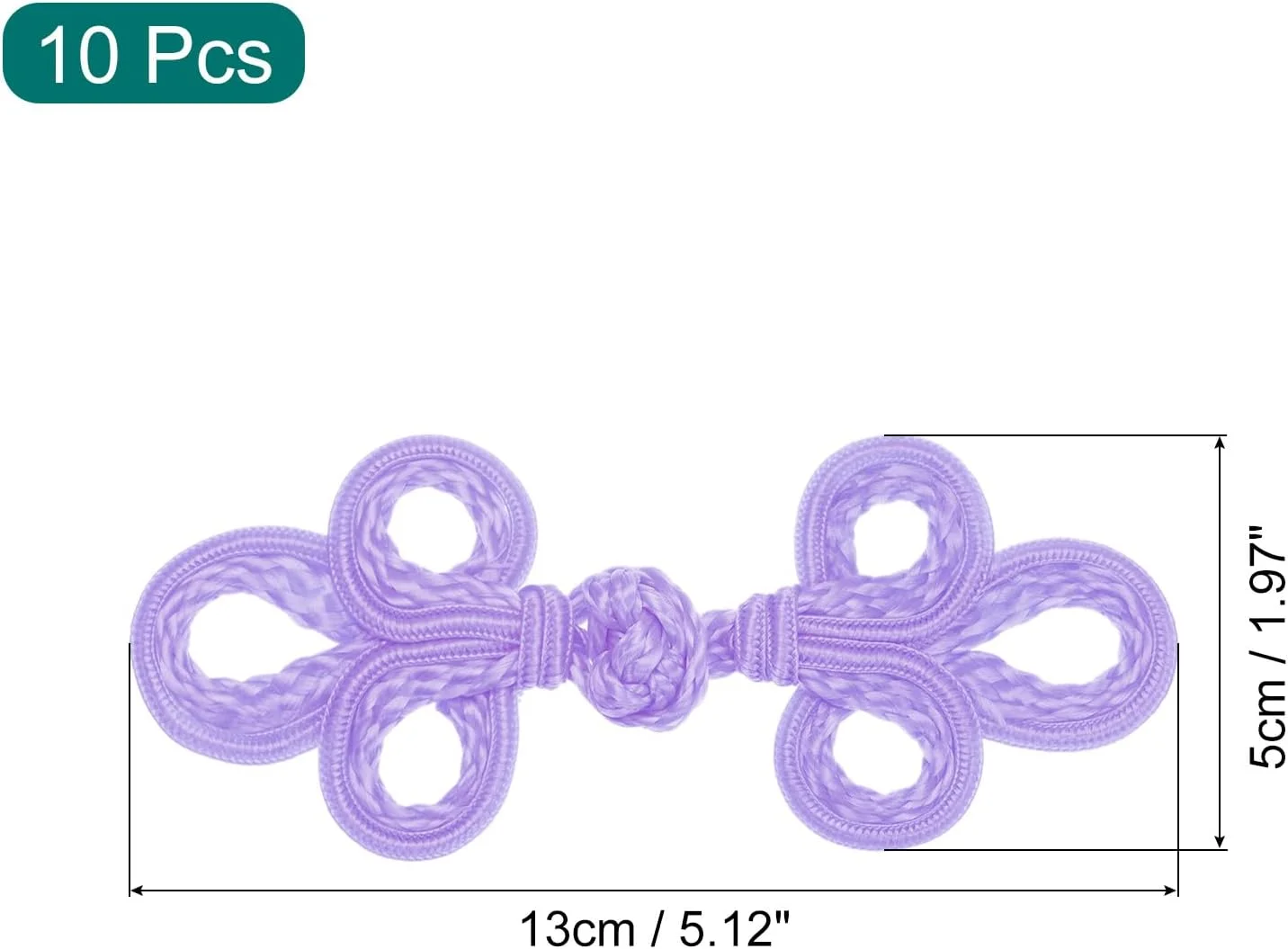 دکمه های قورباغه ای گره چینی QUARKZMAN، 10 جفت، بست نور بنفش، دکمه های خیاطی، بست برای دوخت کت، شنل، ژاکت، لباس عروس DIY دکمه های قورباغه ای گره چینی QUARKZMAN، 10 جفت، بست نور بنفش، دکمه های خیاطی، بست برای دوخت کت، شنل، ژاکت، لباس عروس DIY