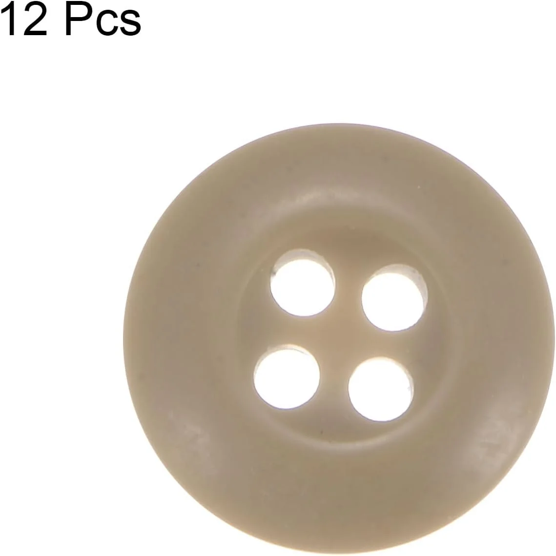 بسته 12 عددی دکمه خیاطی کوارکزمن، 24 لیتر، 5/8 اینچ (15 میلی متر)، رزینی گرد تخت 4 سوراخه، دکمه های صنایع دستی لباس فرم ارتش برای شلوار، ژاکت، لباس فرم، کیف، زرد روشن