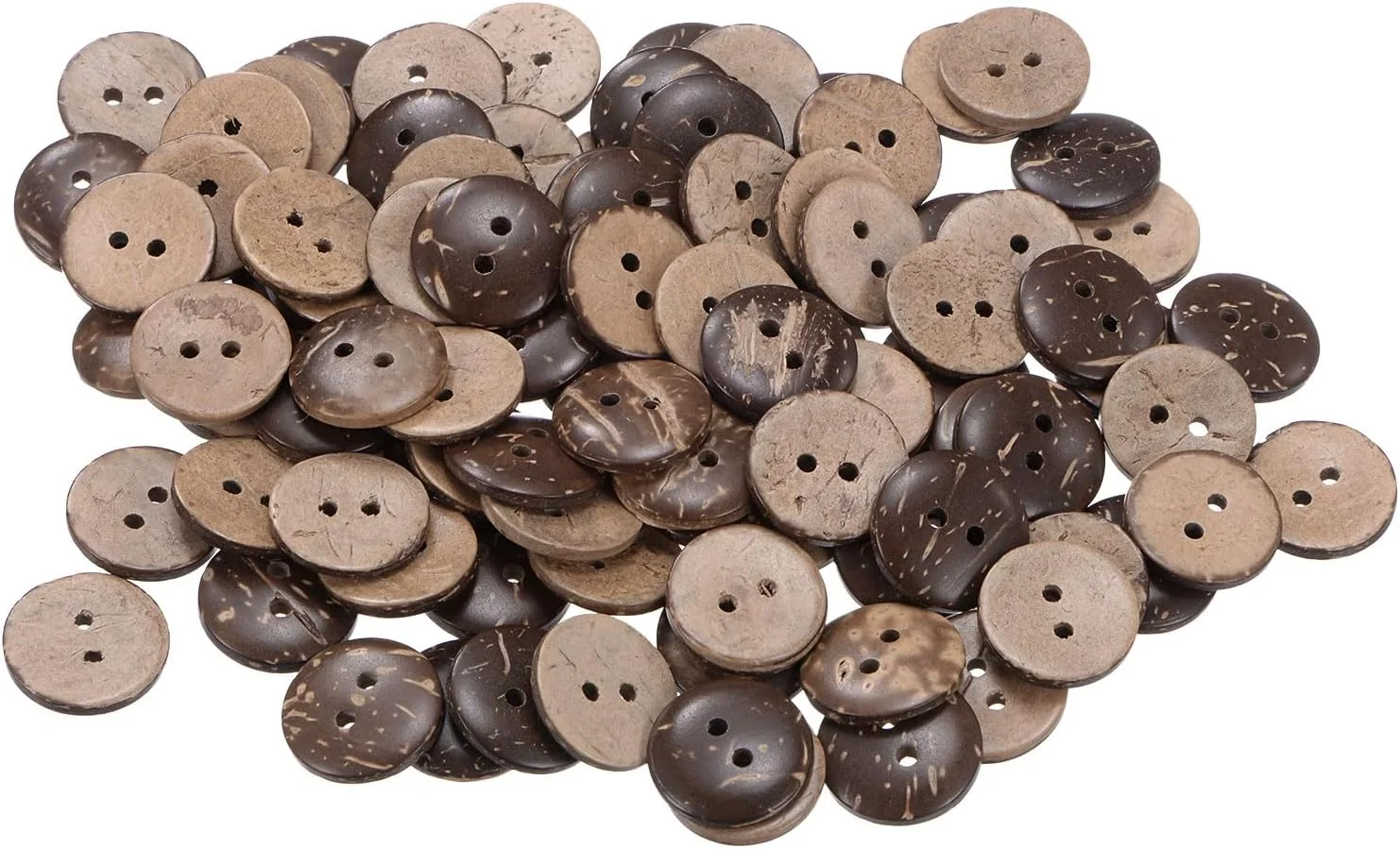 بسته 100 عددی دکمه خیاطی QUARKZMAN، سایز 18 میلی متر (11/16 اینچ)، 2 سوراخ، چوبی، گرد، دکمه های جایگزین برای لباس، تزئینات صنایع دستی DIY، قهوه ای بسته 100 عددی دکمه خیاطی QUARKZMAN، سایز 18 میلی متر (11/16 اینچ)، 2 سوراخ، چوبی، گرد، دکمه های جایگزین برای لباس، تزئینات صنایع دستی DIY، قهوه ای