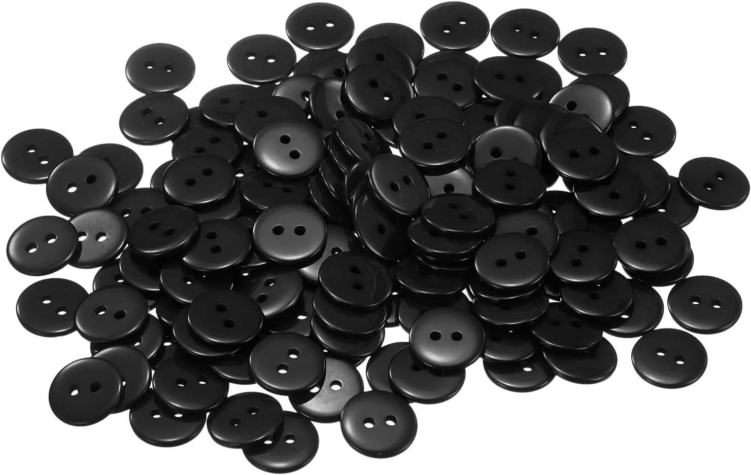 بسته 200 عددی دکمه خیاطی QUARKZMAN، سایز 5/8 اینچ (15 میلی متر)، 2 سوراخ، رزینی، گرد، دکمه های جایگزین برای لباس، تزئینات صنایع دستی DIY، مشکی بسته 200 عددی دکمه خیاطی QUARKZMAN، سایز 5/8 اینچ (15 میلی متر)، 2 سوراخ، رزینی، گرد، دکمه های جایگزین برای لباس، تزئینات صنایع دستی DIY، مشکی