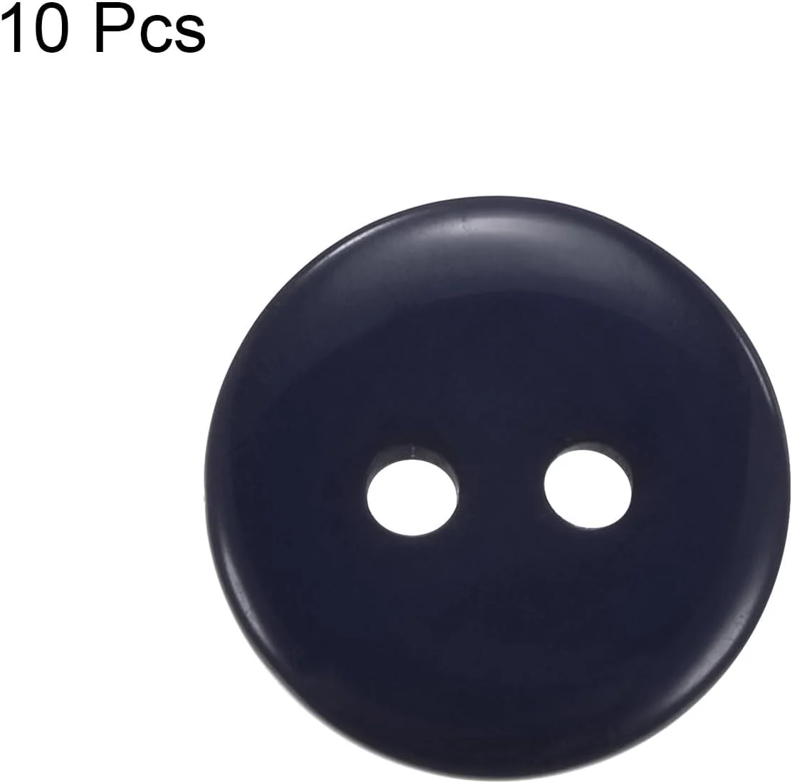 بسته 10 عددی دکمه خیاطی QUARKZMAN، 1/2 اینچ (12.5 میلی متر)، 2 سوراخ، رزین، گرد، دکمه های جایگزین برای لباس، تزئینات صنایع دستی DIY، سرمه ای