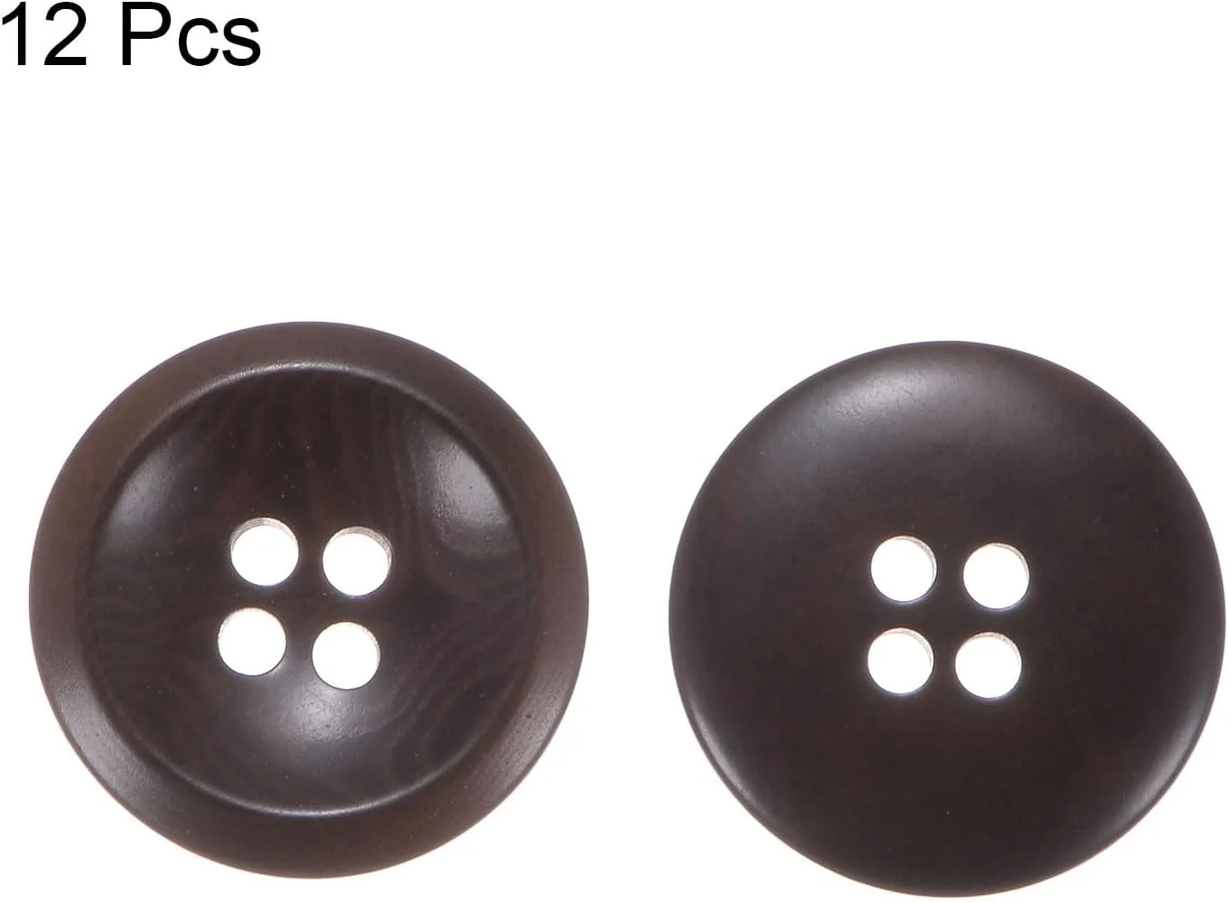 بسته 12 عددی دکمه خیاطی کوارکزمن، 32 لیتری، 4/5 اینچ (20 میلی متر)، رزینی گرد تخت 4 سوراخه، دکمه های براق صنایع دستی برای شلوار، ژاکت، لباس فرم، کیف، قرمز