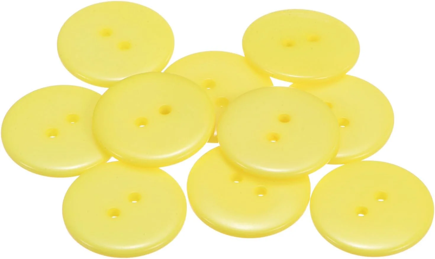 بسته 10 عددی دکمه خیاطی QUARKZMAN، 1 اینچ (25 میلی متر)، 2 سوراخ، دکمه های جایگزین رزینی گرد برای لباس، تزئینات صنایع دستی DIY، زرد بسته 10 عددی دکمه خیاطی QUARKZMAN، 1 اینچ (25 میلی متر)، 2 سوراخ، دکمه های جایگزین رزینی گرد برای لباس، تزئینات صنایع دستی DIY، زرد