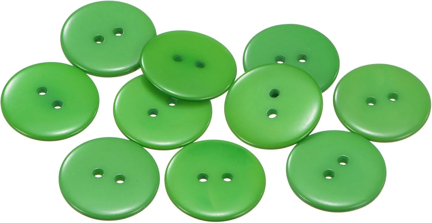 بسته 10 عددی دکمه خیاطی QUARKZMAN، 25 میلی متر (1 اینچ)، 2 سوراخ، دکمه های جایگزین رزینی گرد برای لباس، تزئینات صنایع دستی DIY، سبز بسته 10 عددی دکمه خیاطی QUARKZMAN، 25 میلی متر (1 اینچ)، 2 سوراخ، دکمه های جایگزین رزینی گرد برای لباس، تزئینات صنایع دستی DIY، سبز