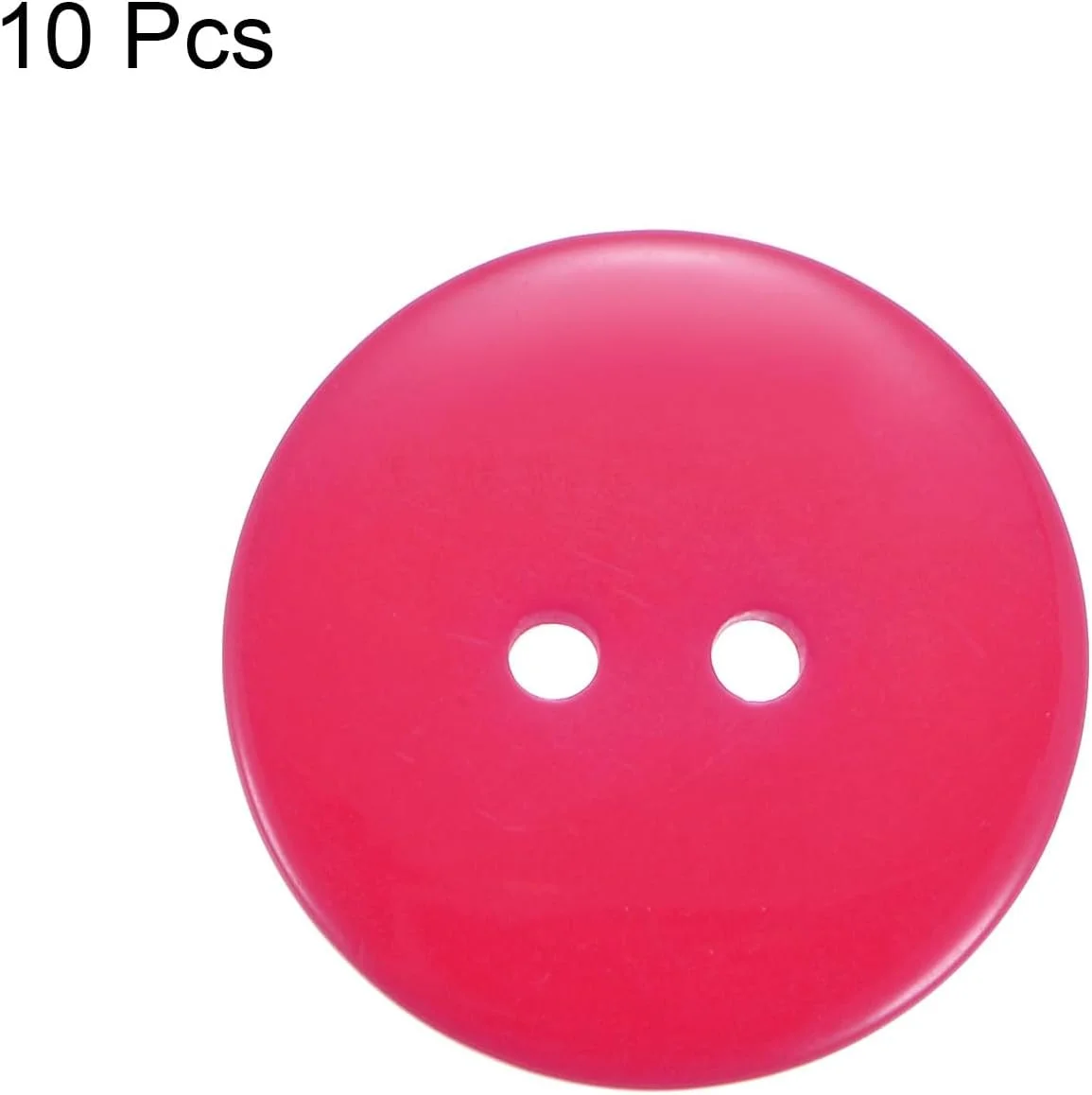 بسته 10 عددی دکمه خیاطی QUARKZMAN، 1 اینچ (25 میلی متر)، 2 سوراخ، رزینی، گرد، دکمه های جایگزین برای لباس، تزئینات صنایع دستی DIY، قرمز گل رز