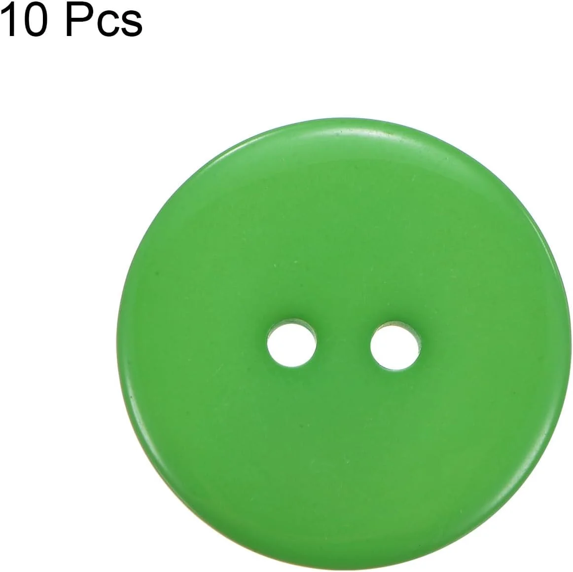 بسته 10 عددی دکمه خیاطی QUARKZMAN، 25 میلی متر (1 اینچ)، 2 سوراخ، دکمه های جایگزین رزینی گرد برای لباس، تزئینات صنایع دستی DIY، سبز
