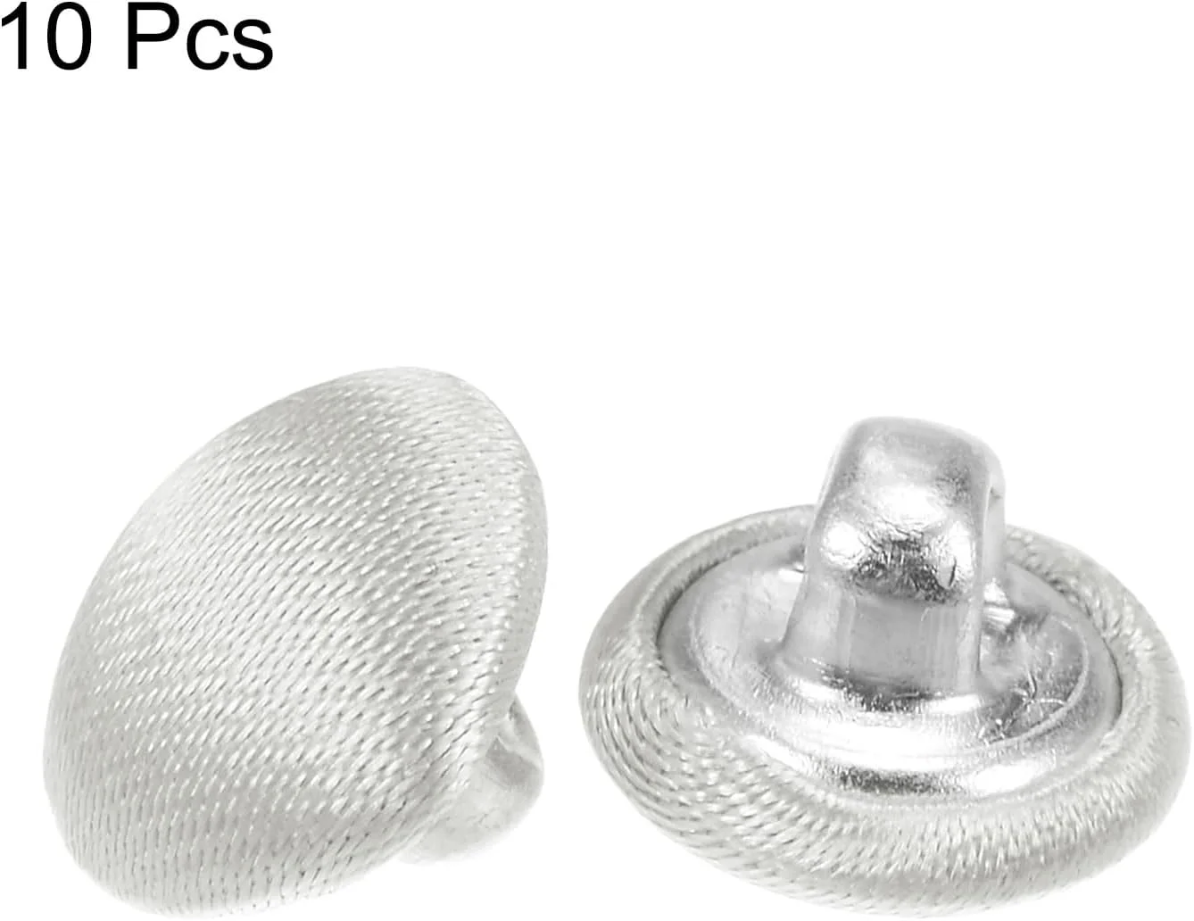 بسته 10 عددی دکمه زرد روشن QUARKZMAN با روکش پارچه ای 10 میلی متری، دکمه های خیاطی روکش شده با پارچه ساتن، دکمه های گرد صنایع دستی، دکمه های فلزی پایه دار، دکمه های قدیمی برای کت، لباس، ژاکت، بلیزر، کت و شلوار، DIY