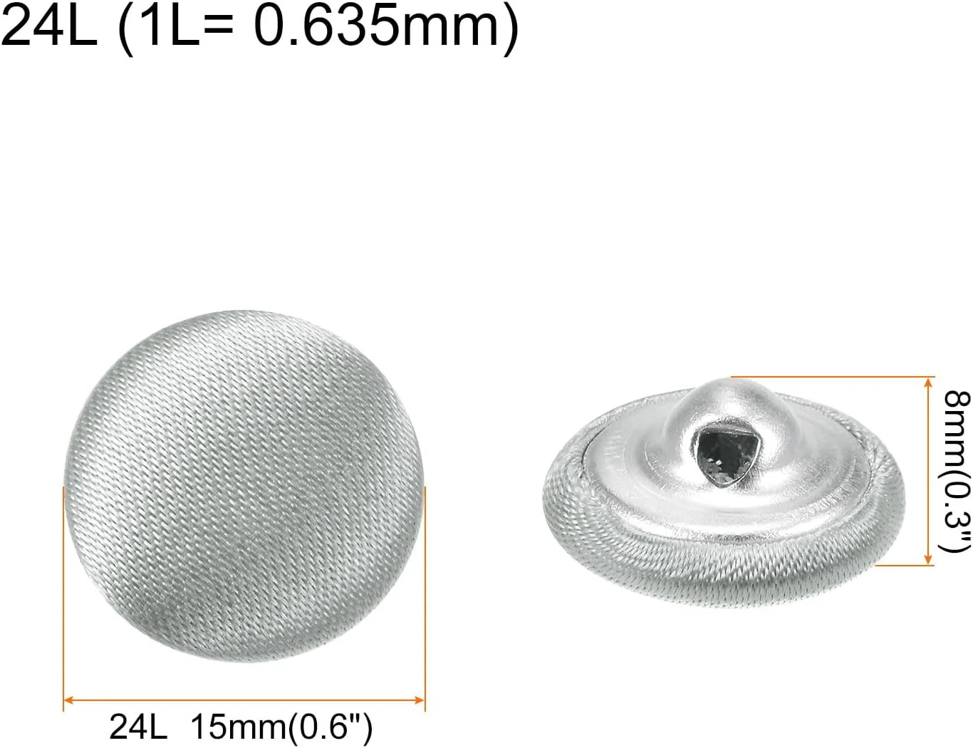 بسته 10 عددی دکمه نقره ای رنگ QUARKZMAN با روکش پارچه ای 15 میلی متری، دکمه های خیاطی با روکش پارچه ساتن، دکمه های گرد صنایع دستی، دکمه های فلزی پایه دار، دکمه های سوراخ دار، طرح قدیمی برای کت، لباس، ژاکت، بلیزر، کت و شلوار، کارهای دستی