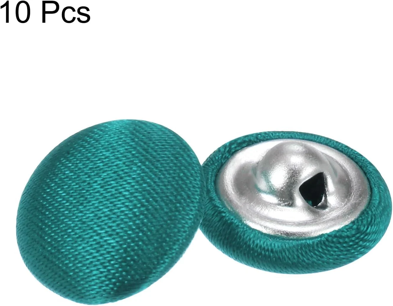 بسته 10 عددی دکمه های سبز تیره QUARKZMAN با روکش پارچه ای 12.5 میلی متری، دکمه های خیاطی روکش شده با پارچه ساتن، دکمه های گرد صنایع دستی، دکمه های فلزی پایه دار چشمی، دکمه های قدیمی برای کت، لباس، ژاکت، بلیزر، کت و شلوار، DIY