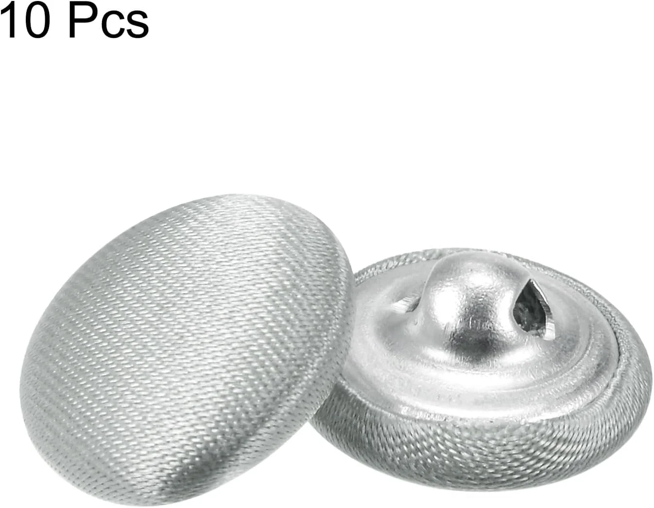 بسته 10 عددی دکمه نقره ای رنگ QUARKZMAN با روکش پارچه ای 15 میلی متری، دکمه های خیاطی با روکش پارچه ساتن، دکمه های گرد صنایع دستی، دکمه های فلزی پایه دار، دکمه های سوراخ دار، طرح قدیمی برای کت، لباس، ژاکت، بلیزر، کت و شلوار، کارهای دستی