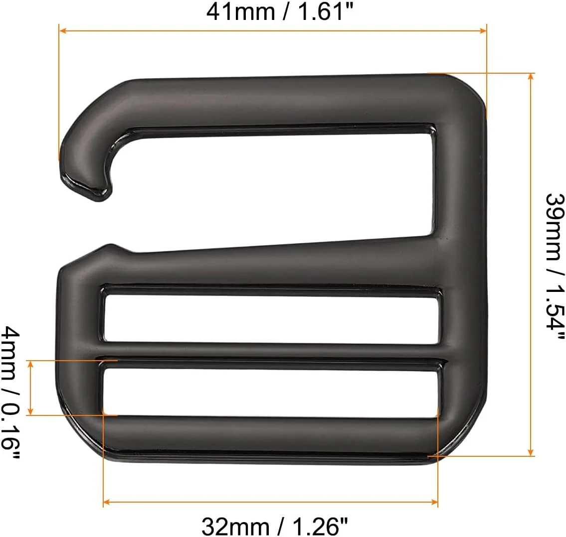 QUARKZMAN 10 عدد سگک کمربند 32 میلی متری با سگک های کشویی فلزی G-Hook، سه لغزنده تخت قابل تنظیم برای بند کوله پشتی، خاکستری تیره، خاکستری تیره، 32 میلی متر QUARKZMAN 10 عدد سگک کمربند 32 میلی متری با سگک های کشویی فلزی G-Hook، سه لغزنده تخت قابل تنظیم برای بند کوله پشتی، خاکستری تیره، خاکستری تیره، 32 میلی متر