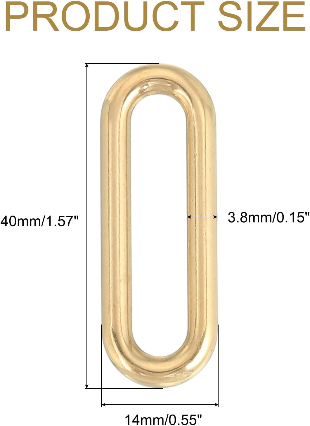 بسته 6 عددی حلقه فلزی QUARKZMAN برای کیف، کمربند، صنایع دستی، لوازم جانبی DIY، حلقه بیضی طلایی قطر داخلی 33 میلی متر بسته 6 عددی حلقه فلزی QUARKZMAN برای کیف، کمربند، صنایع دستی، لوازم جانبی DIY، حلقه بیضی طلایی قطر داخلی 33 میلی متر
