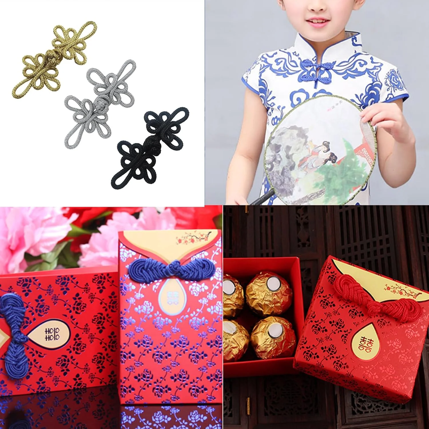 QIANZHENGHUA Versatile And Convenient Nylon Buttons For Qipao Shoes Cheongsam Shirt Suitable For All Ages And Fashion Enthusiasts