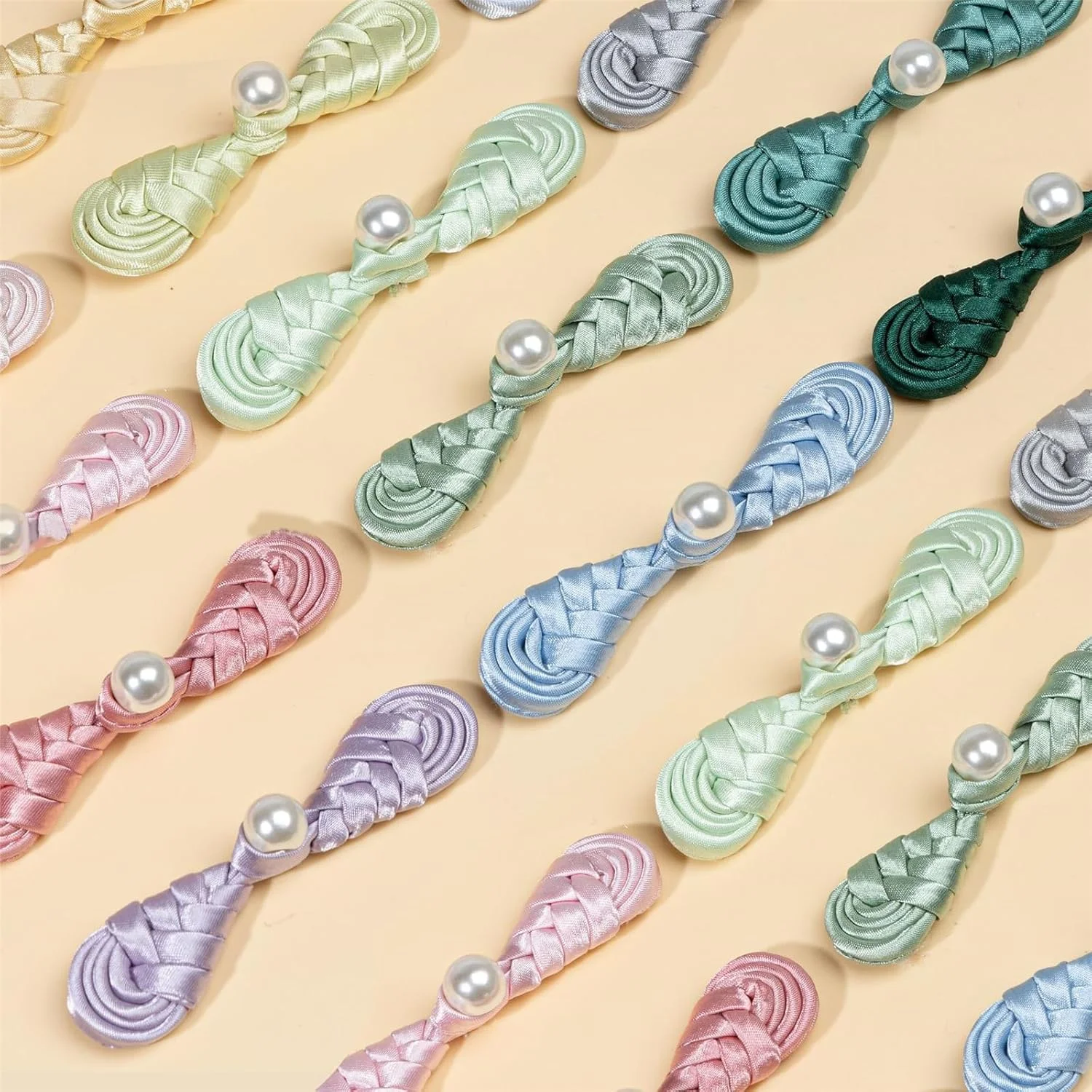 دکمه های قورباغه ای دست ساز خیاطی سنتی چینی QIANZHENGHUA برای تزئین لباس چیونگسام