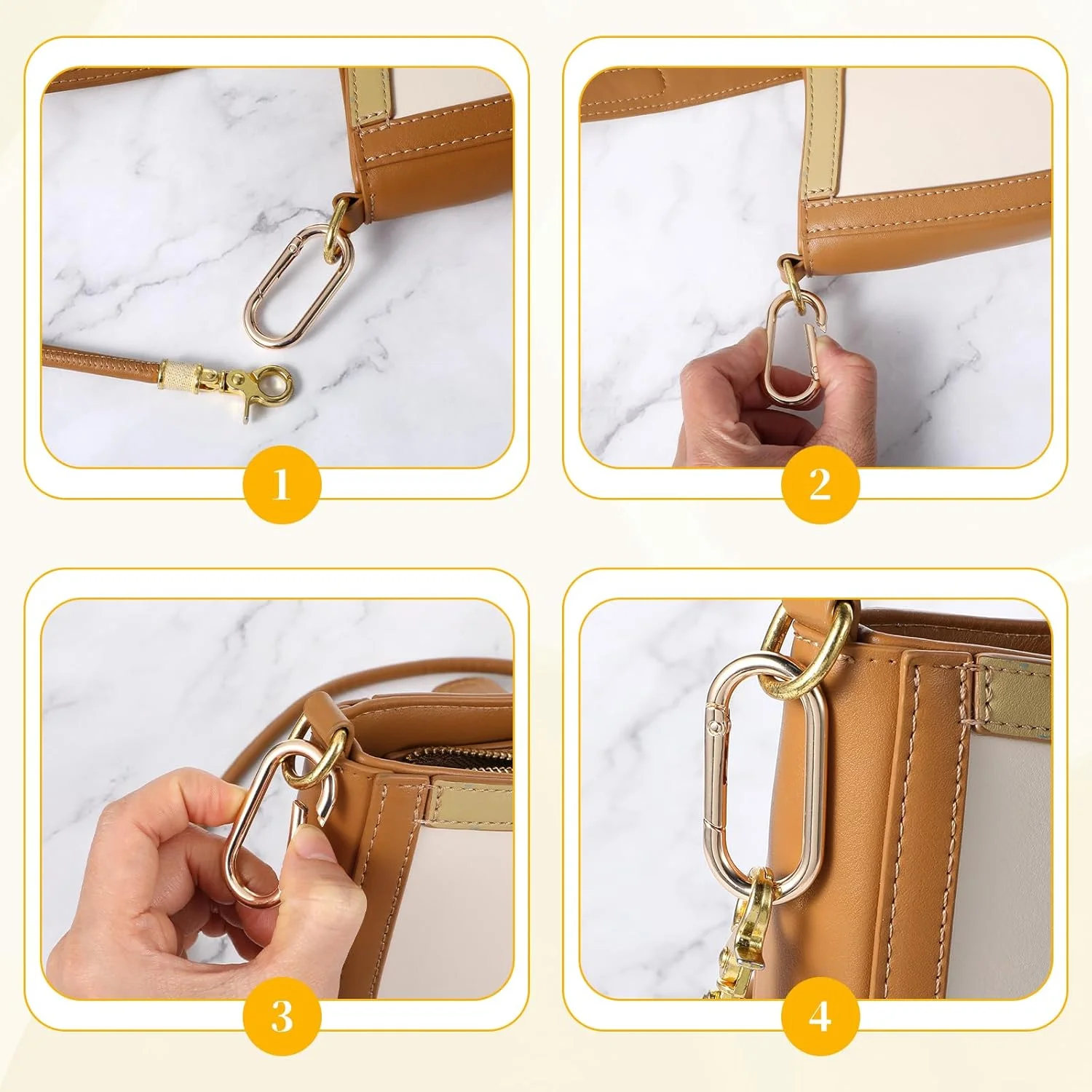 Qianyu 4 Pcs Spring O Ring Clip Oval Shape Snap Clip Gold Key Rings Purse Strap Extender Clip Gold Metal Spring Key Ring Keychain Alloy Round Buckle for Keys Bag Handbag Crafts Qianyu 4 Pcs Spring O Ring Clip Oval Shape Snap Clip Gold Key Rings Purse Strap Extender Clip Gold Metal Spring Key Ring Keychain Alloy Round Buckle for Keys Bag Handbag Crafts