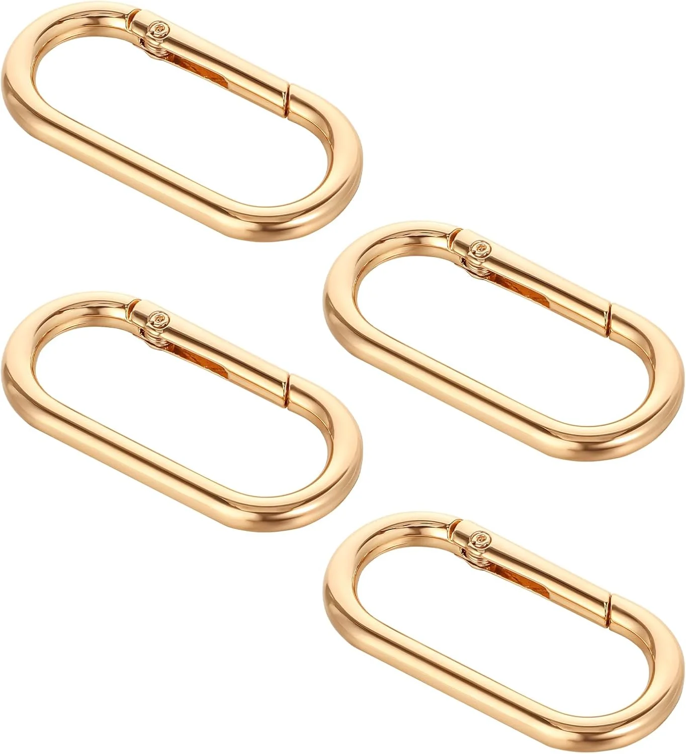Qianyu 4 Pcs Spring O Ring Clip Oval Shape Snap Clip Gold Key Rings Purse Strap Extender Clip Gold Metal Spring Key Ring Keychain Alloy Round Buckle for Keys Bag Handbag Crafts Qianyu 4 Pcs Spring O Ring Clip Oval Shape Snap Clip Gold Key Rings Purse Strap Extender Clip Gold Metal Spring Key Ring Keychain Alloy Round Buckle for Keys Bag Handbag Crafts